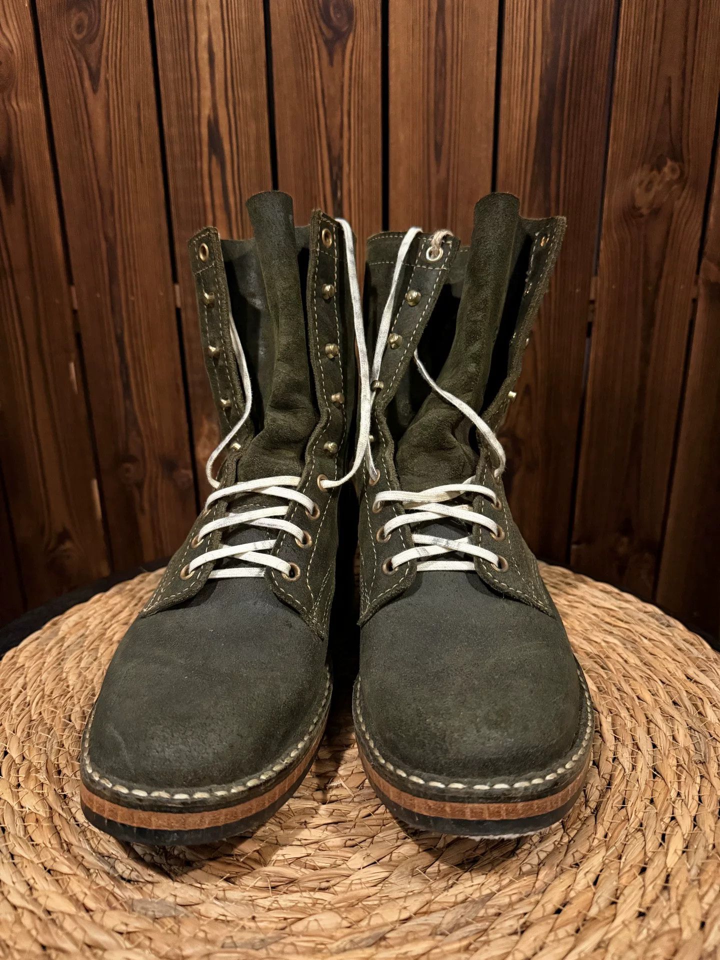Whitesville Military Green Combat Boots Size US 7 / EU 40 - 1 Thumbnail