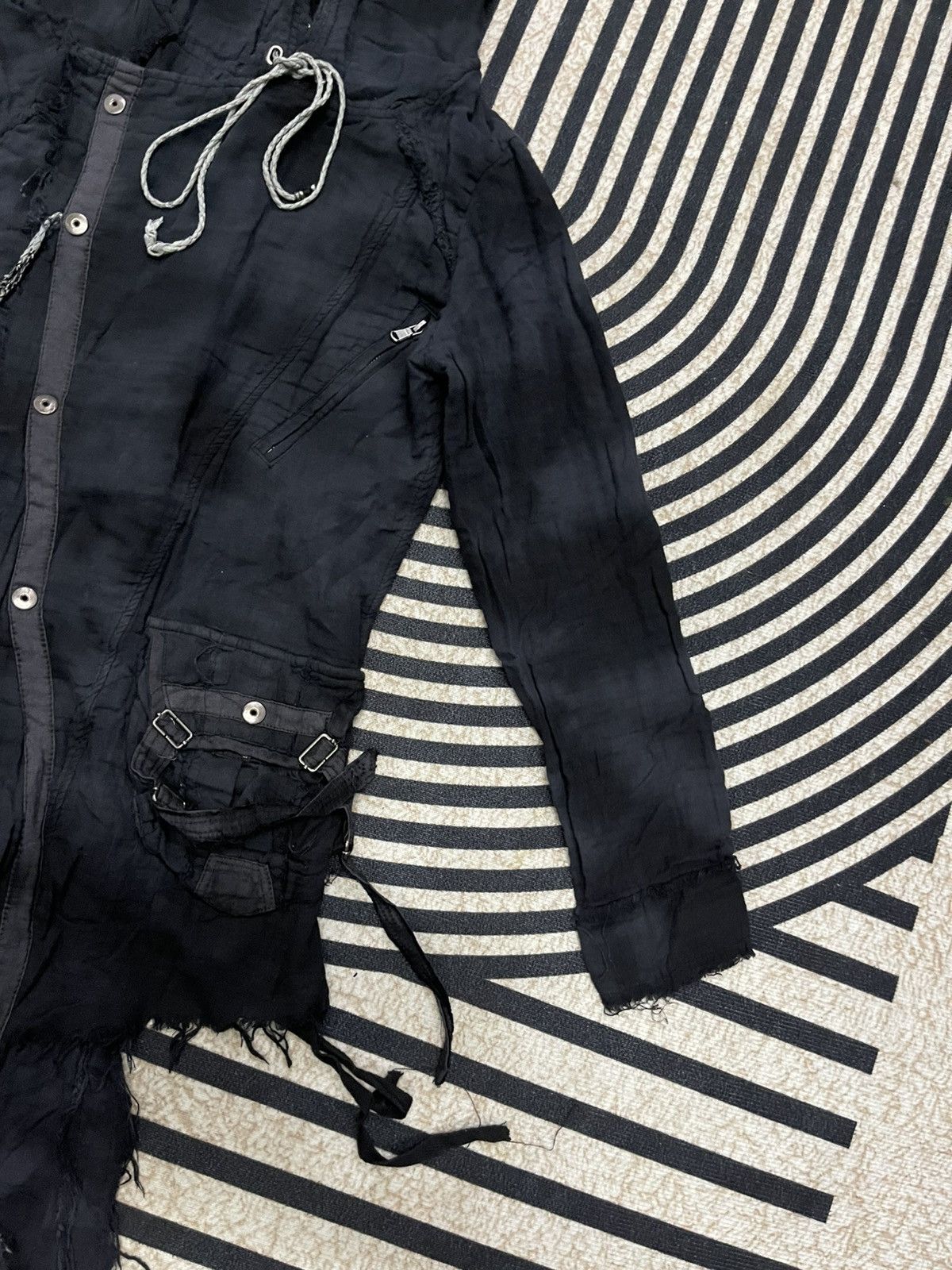 semanticdesign 2000s SEMANTIC DESIGN ASYMMETRICAL GRUNGE LONG HOOD JACKET Size US S / EU 44-46 / 1 - 5 Thumbnail