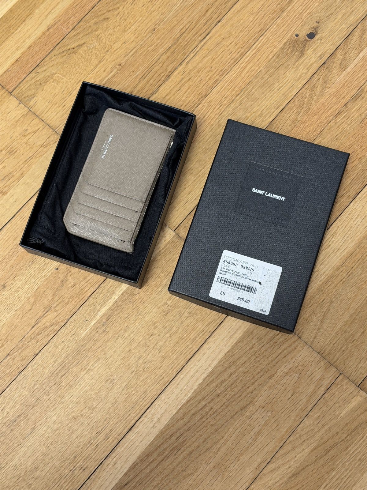 Saint Laurent Paris Saint Laurent Card Holder – Beige Size ONE SIZE - 13 Thumbnail
