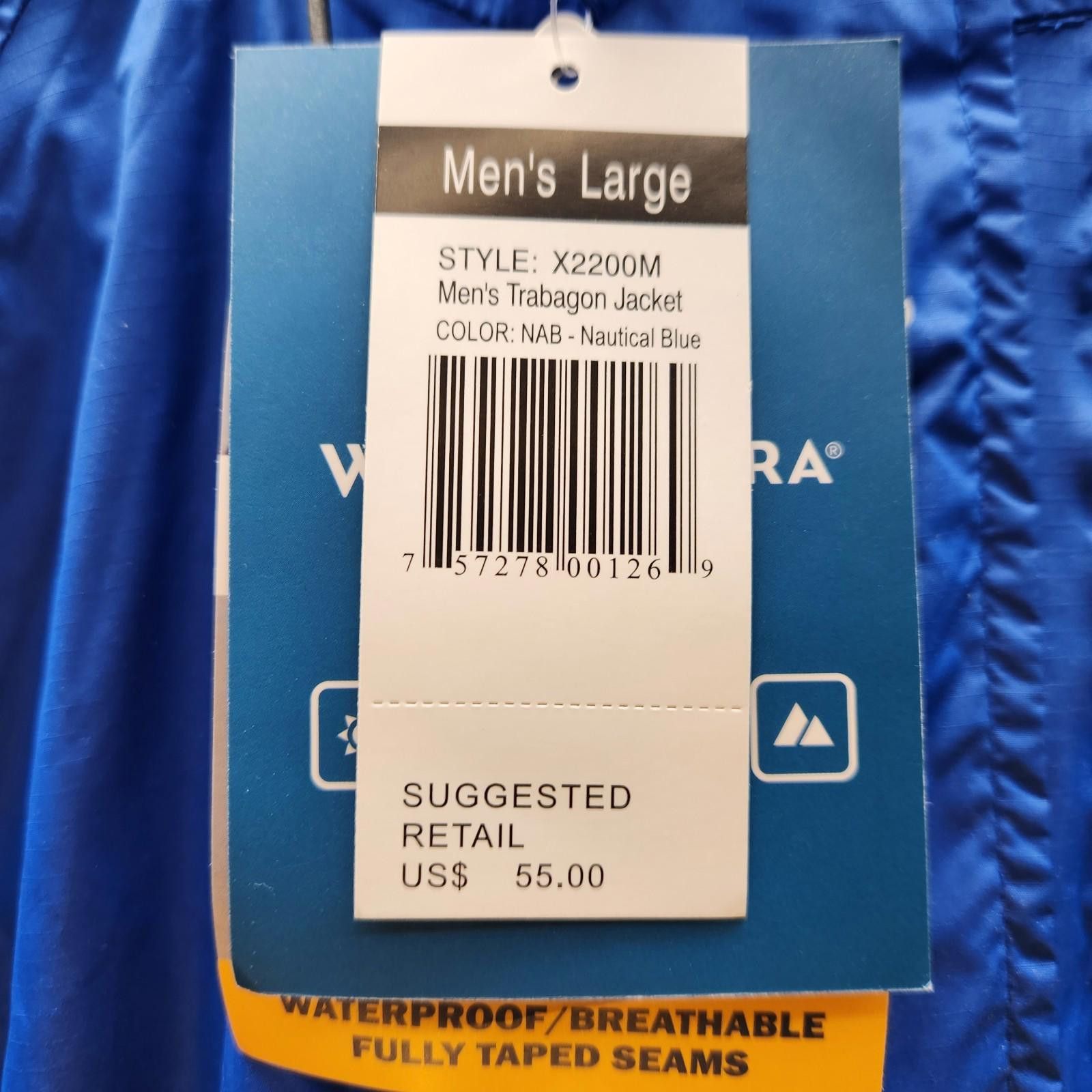 White Sierra White Sierra Trabagon Rain Jacket Blue Mens Size Large NWT Size US L / EU 52-54 / 3 - 4 Thumbnail