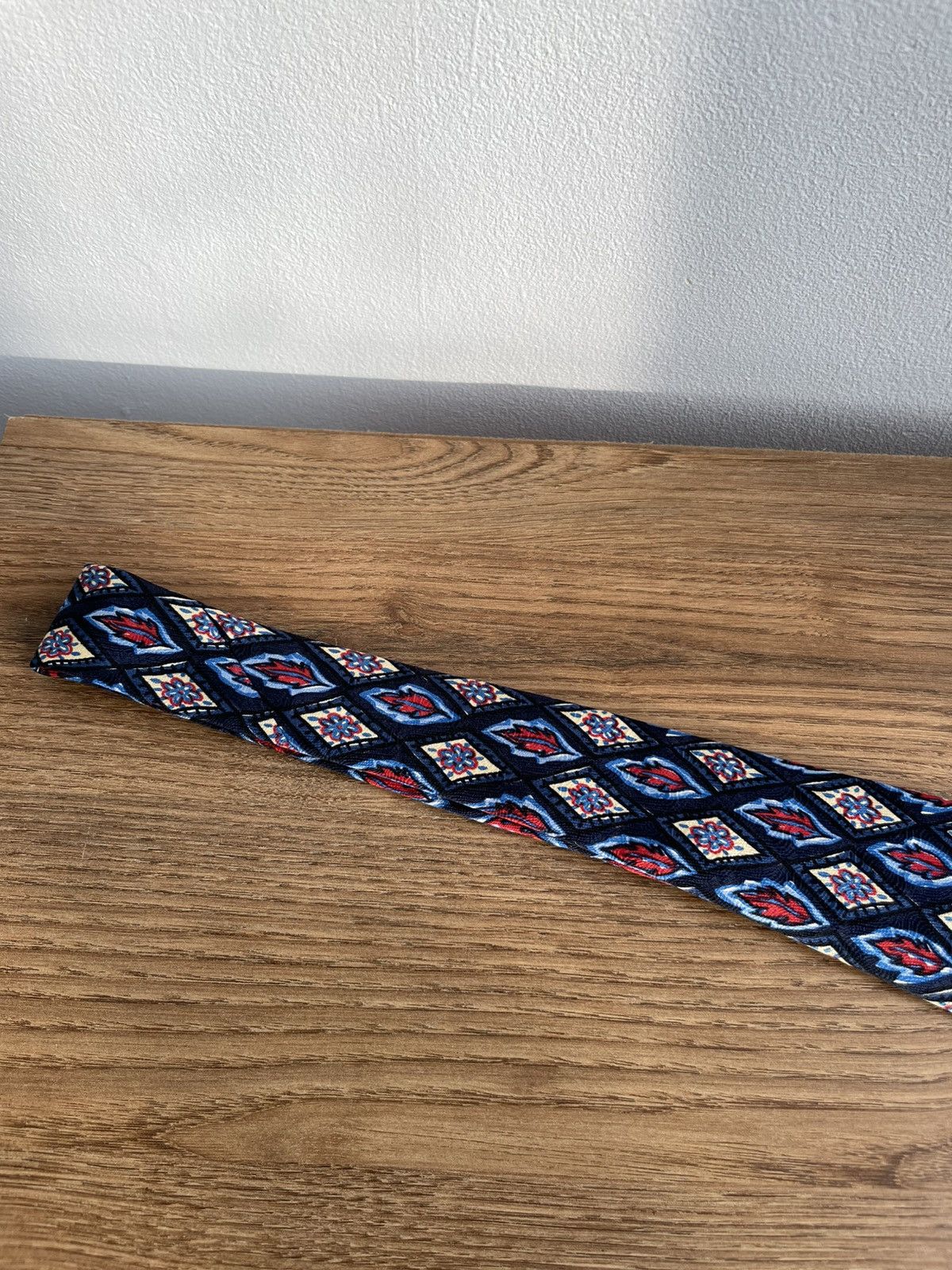 Yves Saint Laurent Yves Saint Laurent YSL Silk Tie Multicolor Geometric Print Size ONE SIZE - 10 Thumbnail