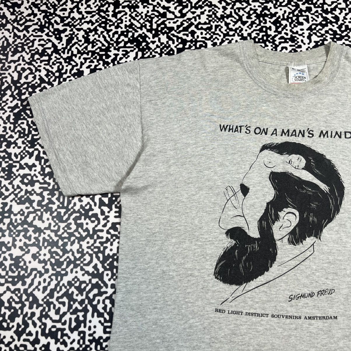 Vintage Vintage 90s Sigmund Freud Whats On Mans Mind T-shirt Size US XL / EU 56 / 4 - 4 Thumbnail