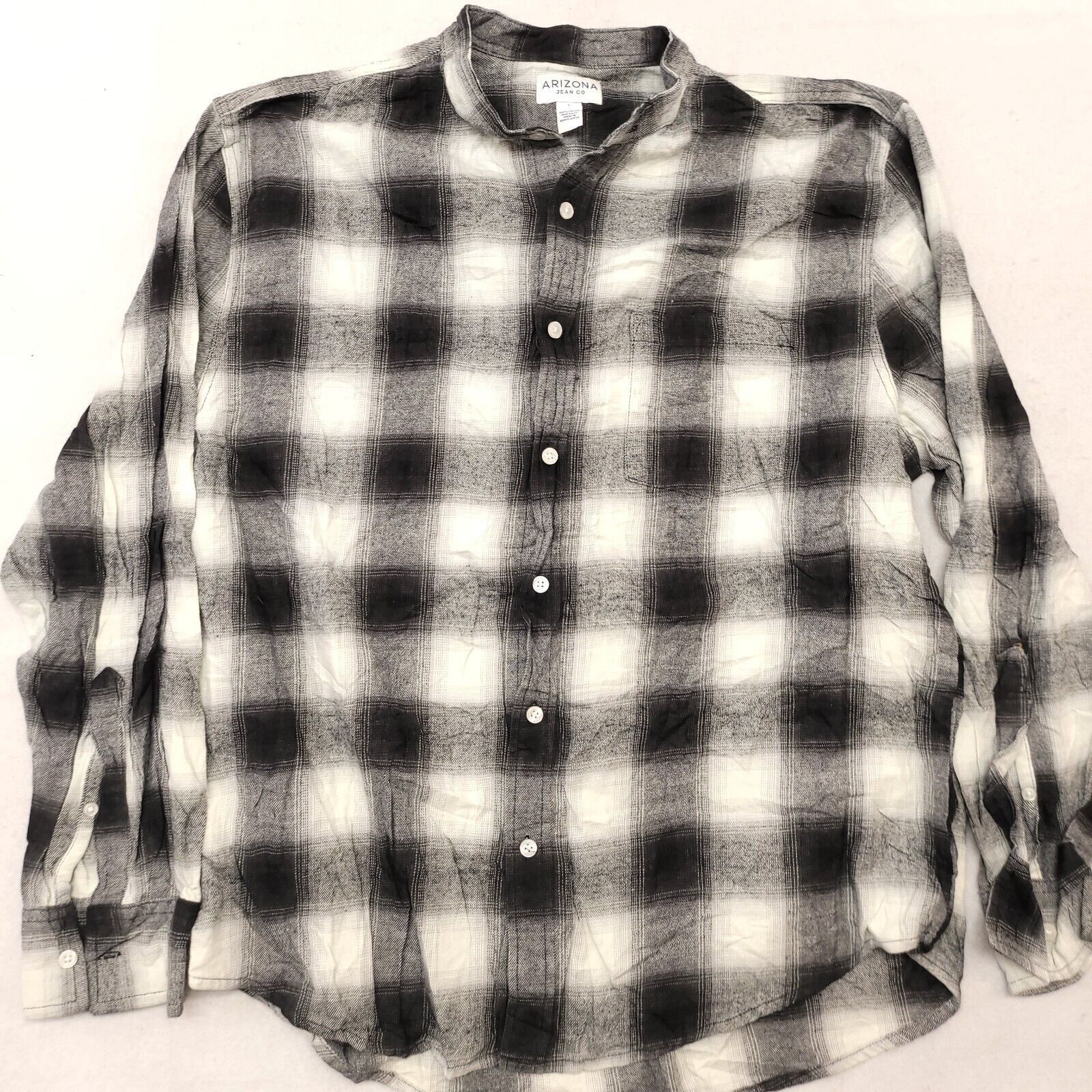 Arizona Jean Co. Arizona Jean Co Tartan Flannel Shirt Mens Size L White Black Size US L / EU 52-54 / 3 - 2 Thumbnail