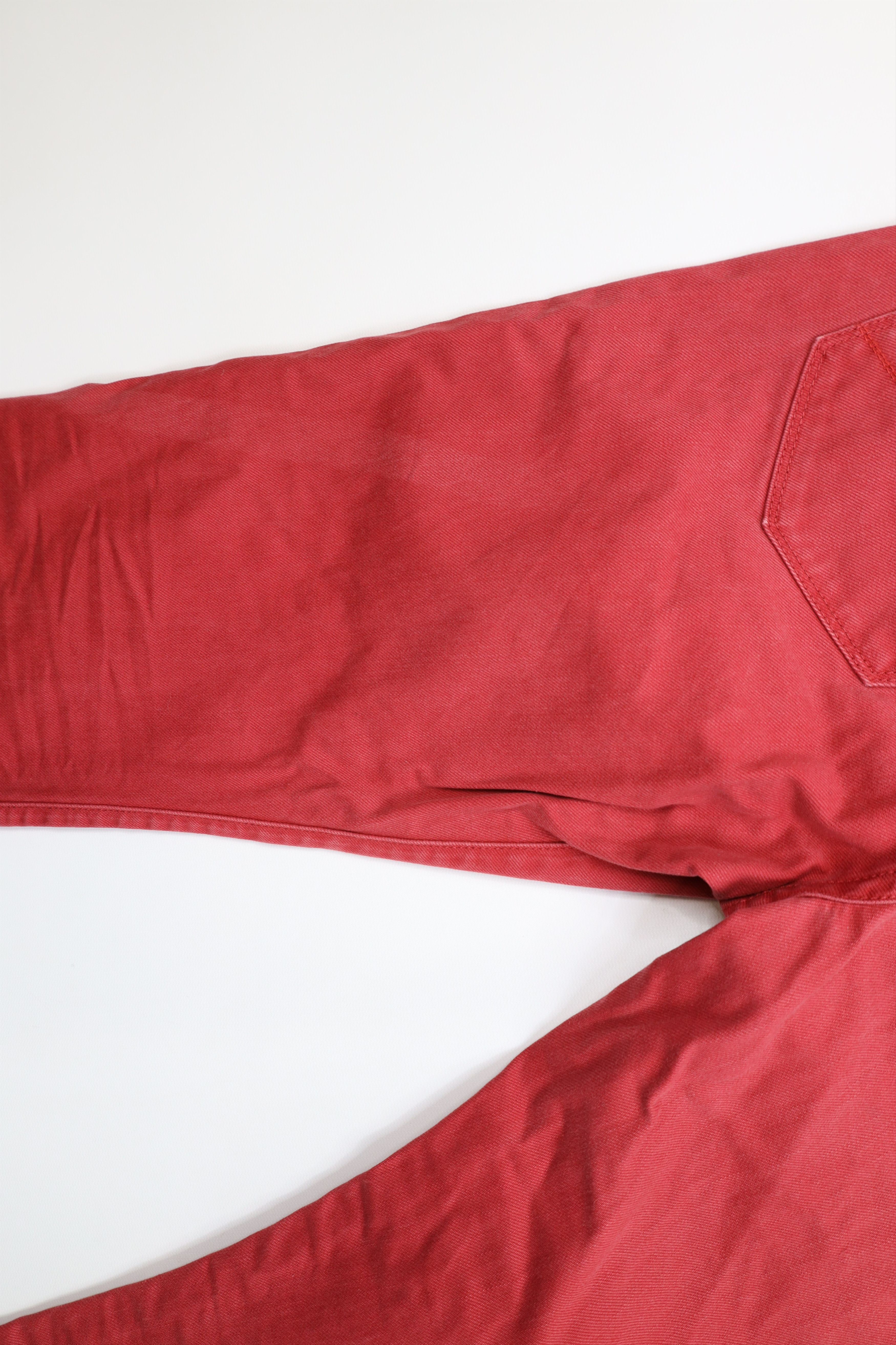 Express Express Rocco Slim Fit Skinny Leg Denim Jeans Red Cotton Size US 32 / EU 48 - 13 Thumbnail