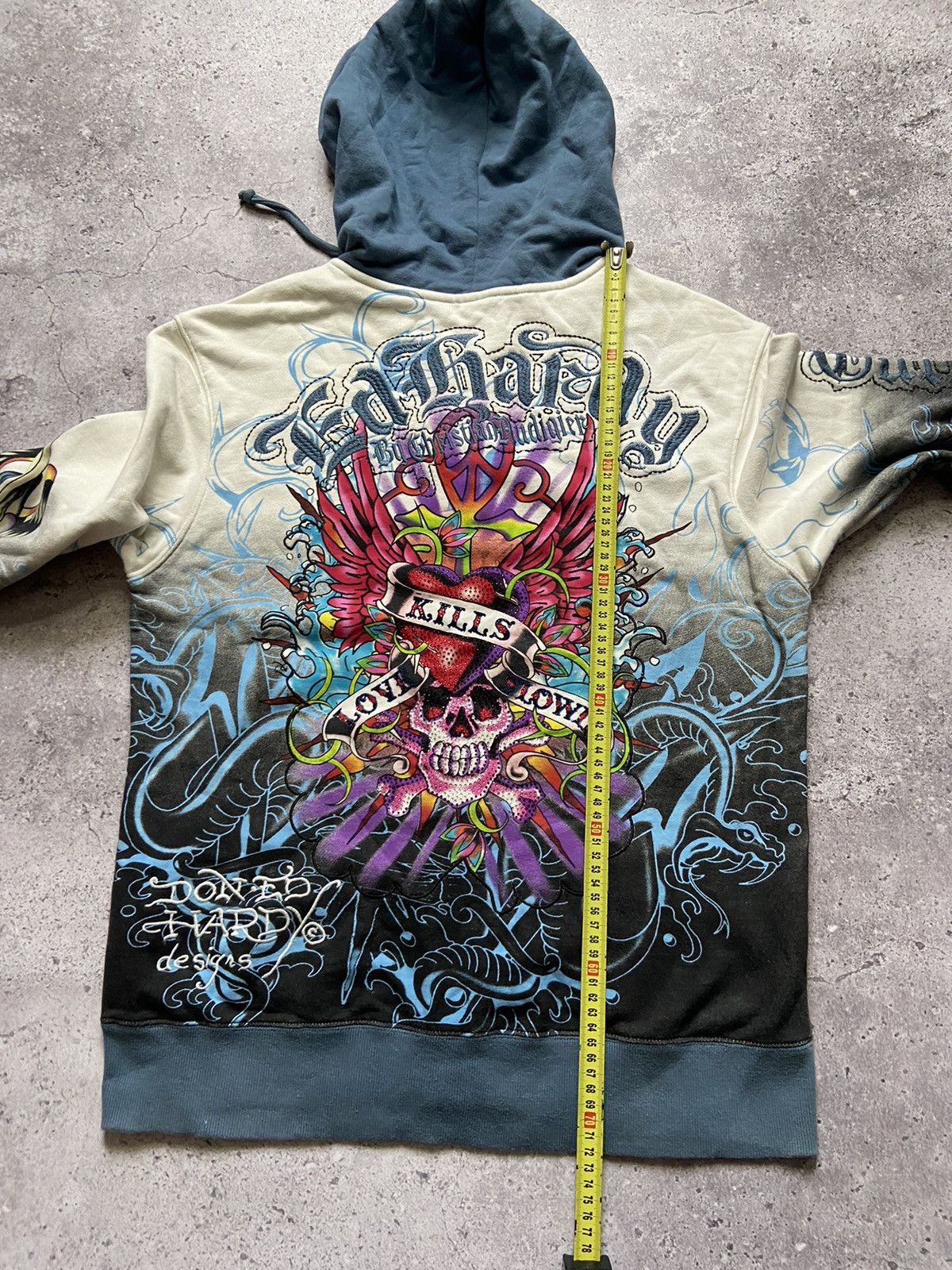 Christian Audigier Christian Audigier x Ed Hardy Zip-Up Hoodie x Vintage Size US S / EU 44-46 / 1 - 12 Thumbnail