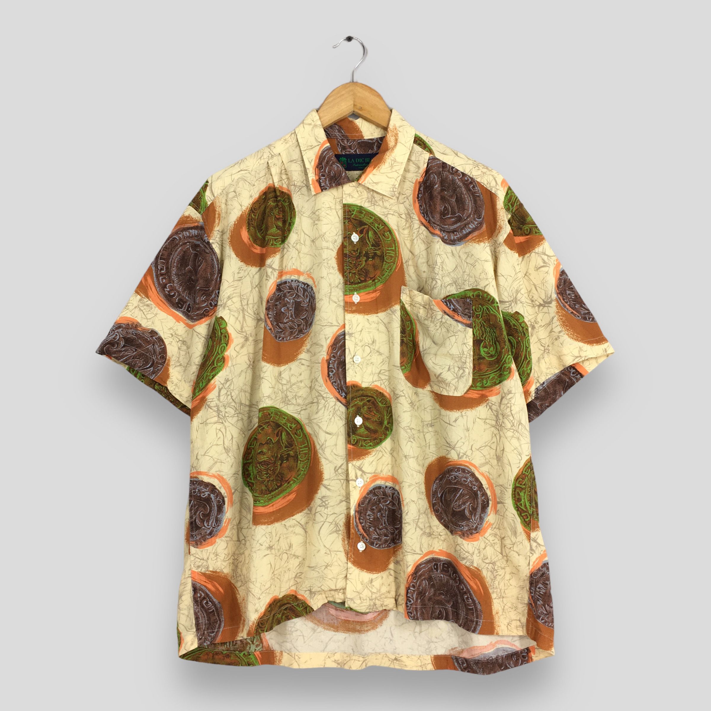 Other Vintage 80's Hawaiian Beachwear Tiki Art Rayon Shirt Large Size US L / EU 52-54 / 3 - 1 Thumbnail