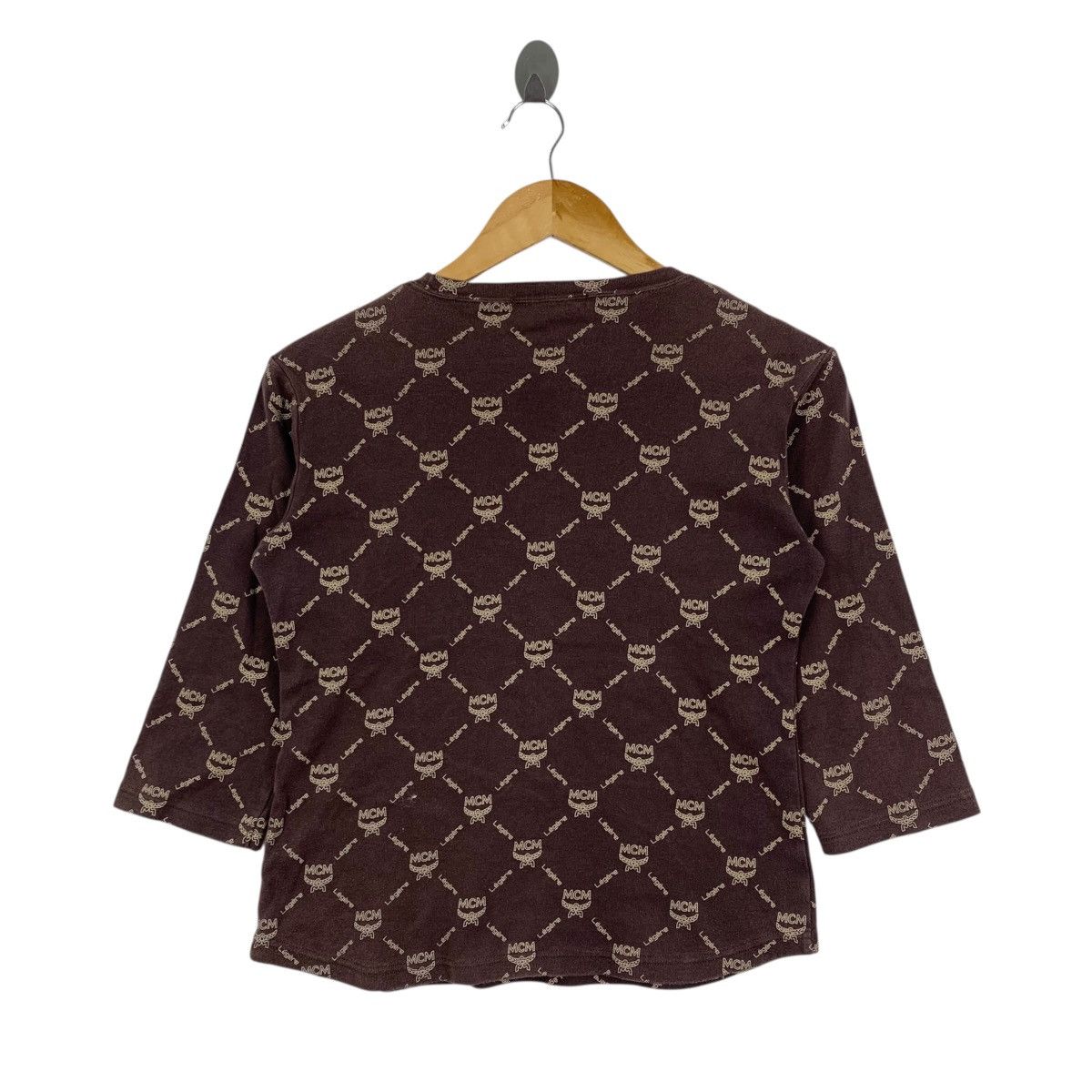 MCM Vintage 90s MCM LEGERE Monogram Overprint Long Sleeve Tshirt Size L / US 10 / IT 46 - 2 Thumbnail
