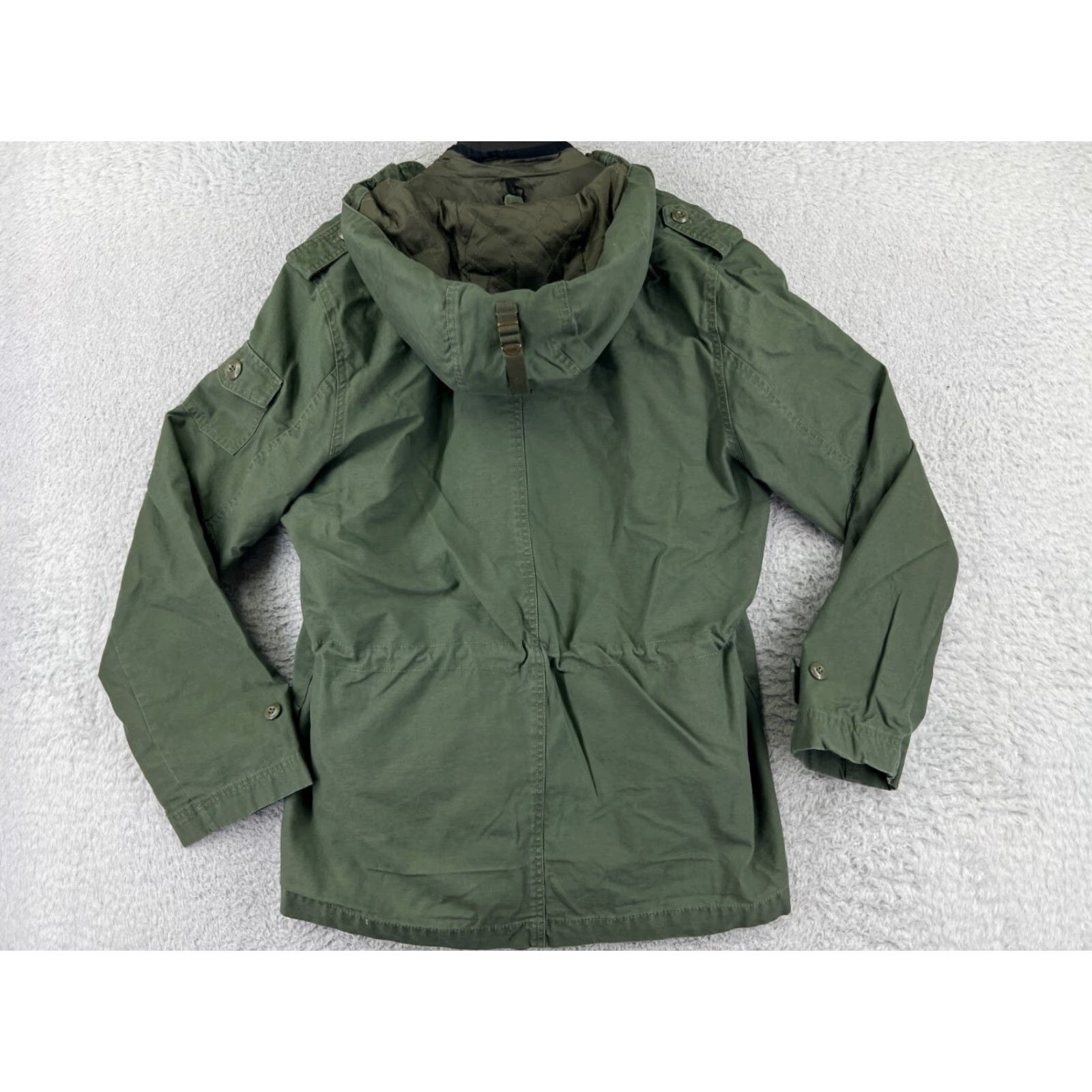 Tommy Hilfiger Tommy Hilfiger Jacket Womens XL Green Army Fleece 3-in-1 Full Zip Casual Pockets Long Sleeve Shell Cotton Nylon Lining Size XL / US 12-14 / IT 48-50 - 2 Thumbnail