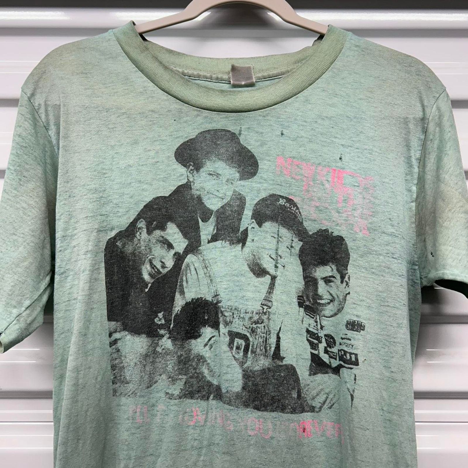 Other 80s vintage thin green New Kids on the Block band tee Size L / US 10 / IT 46 - 2 Thumbnail