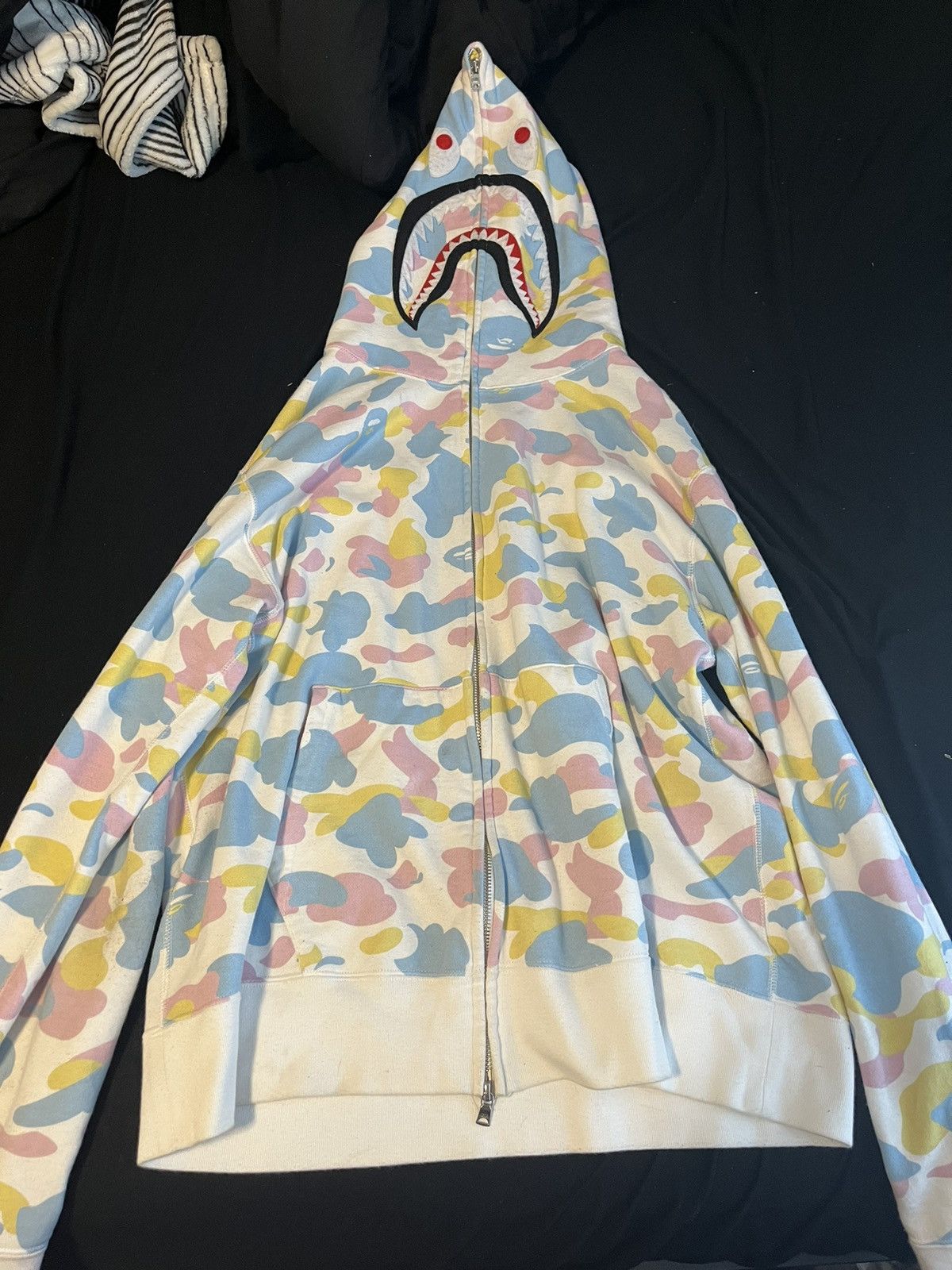 image of Cotton Candy Bape Shark Full Zip in Pink Cotton Candy, Men's (Size XL)