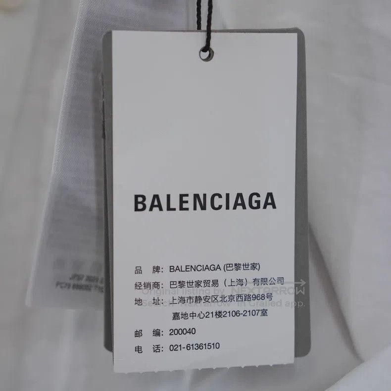Balenciaga Balenciaga size 37 White Boomerang Embroidered Logo Shirt Size US S / EU 44-46 / 1 - 6 Thumbnail