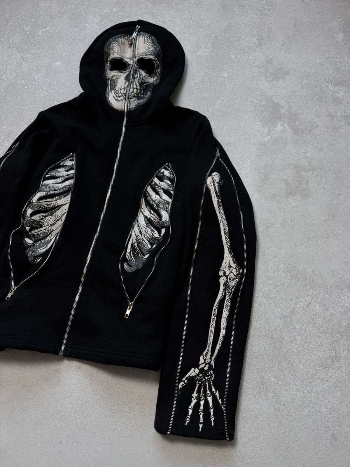 Other Living Dead Souls Banned Skeleton Zip Goth Emo Punk Drip Size XL / US 12-14 / IT 48-50 - 2 Thumbnail