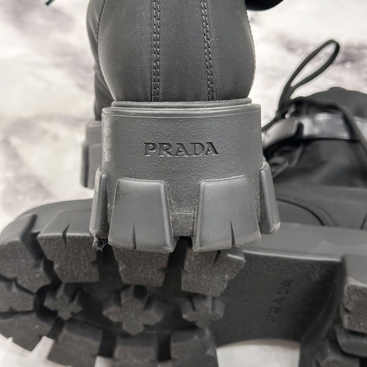 Prada PRADA MONOLITH RE-NYLON COMBAT BOOTS SIZE 40 Size US 10 / IT 40 - 11 Thumbnail