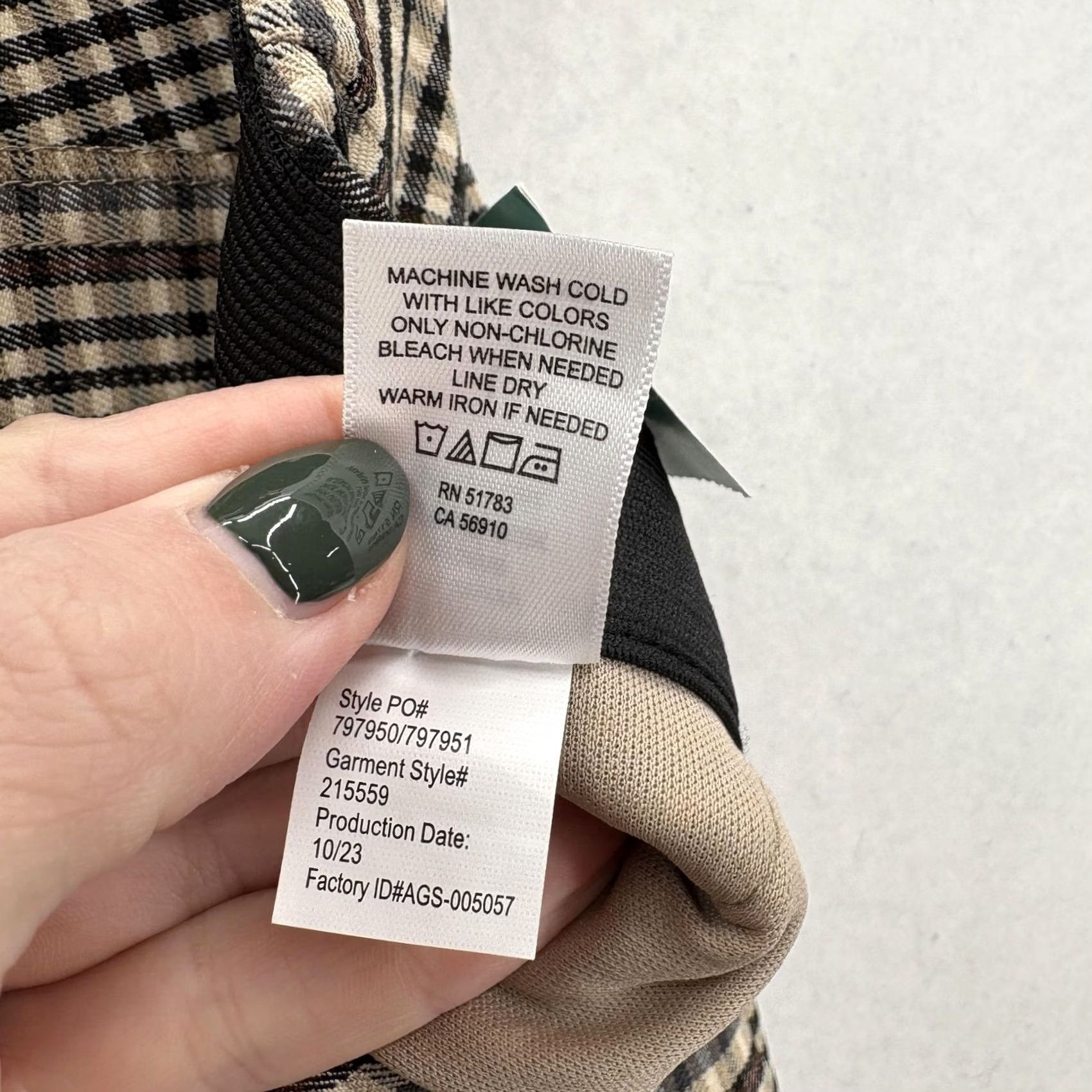 Vintage Maurices Pants Womens Large Brown Plaid Straight Crop Bengaline High Rise Ankle Size 36" / US 14 / IT 50 - 7 Thumbnail