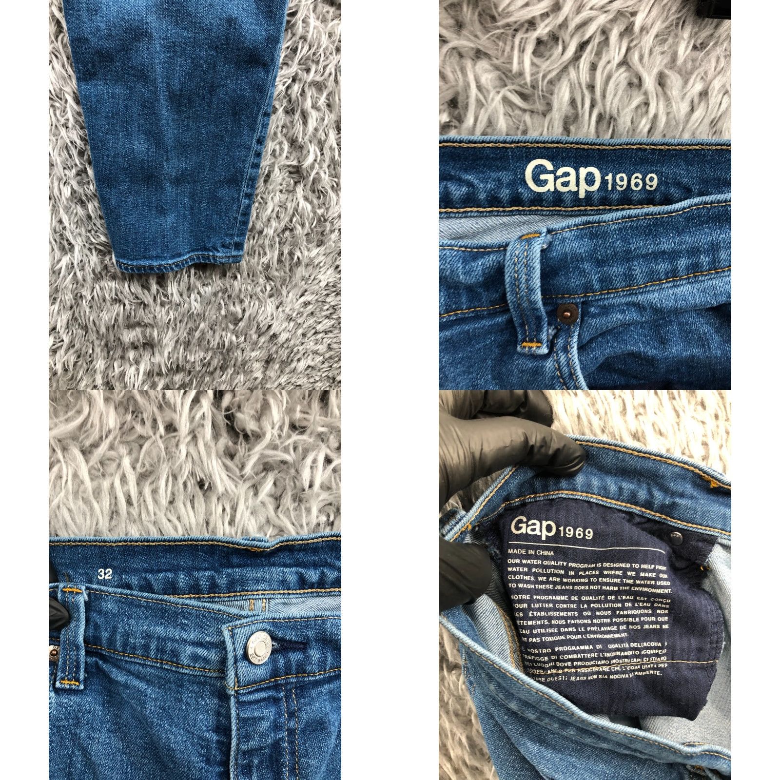 Gap Gap Jeans Skinny Size 32 Womens Medium Wash Blue - 1969 Regular Denim 5-Pocket Style Tapered? Size 24" / US 00 / IT 34 - 8 Thumbnail