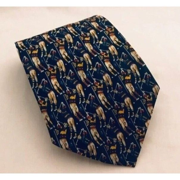 Vintage #1583 VTG Gio Galant Golf theme men's vintage necktie Size ONE SIZE - 2 Thumbnail