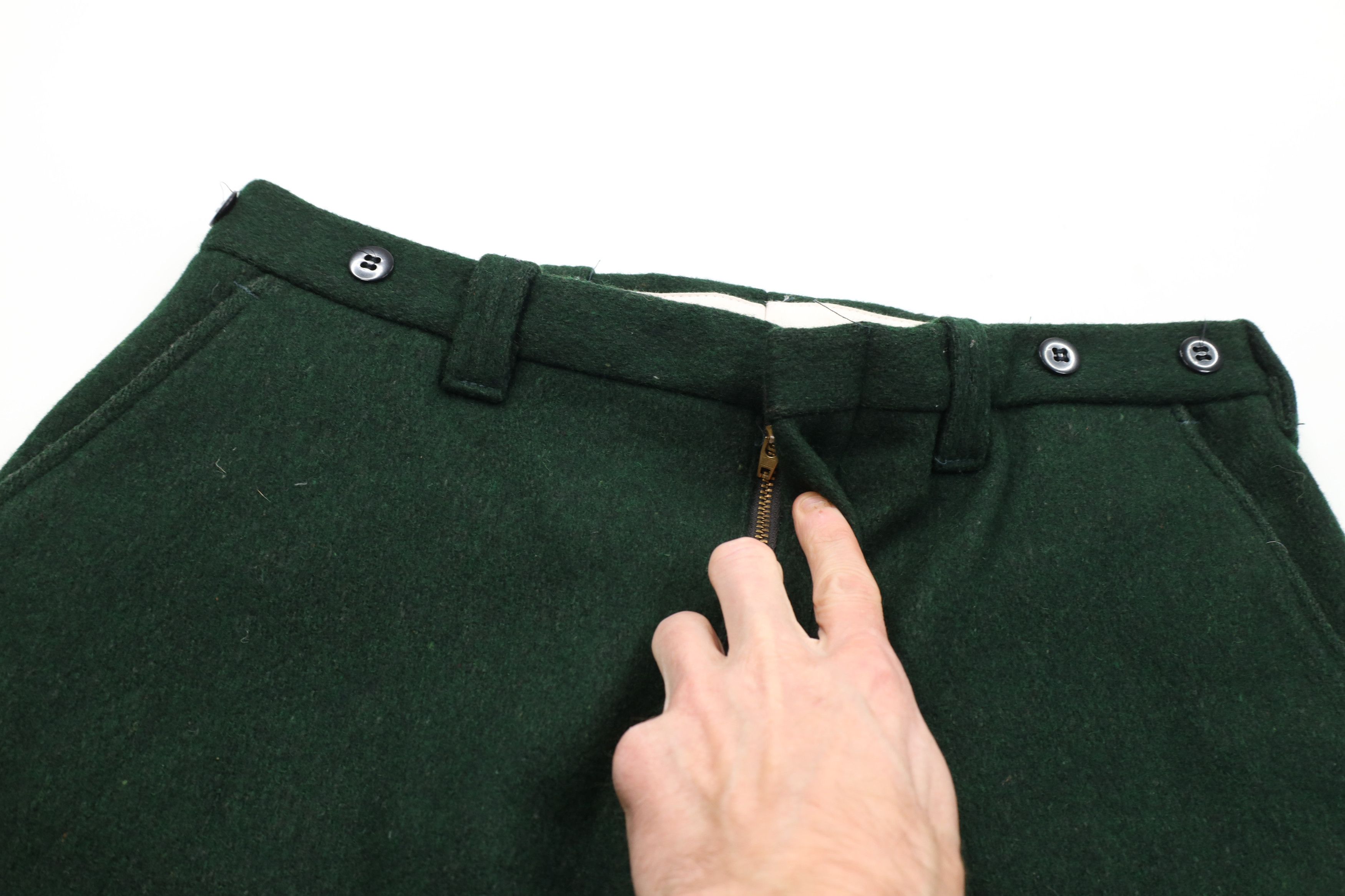 Vintage Vintage 90s Streetwear Heavy Wool Wide Leg Pants Green USA Size US 34 / EU 50 - 8 Thumbnail