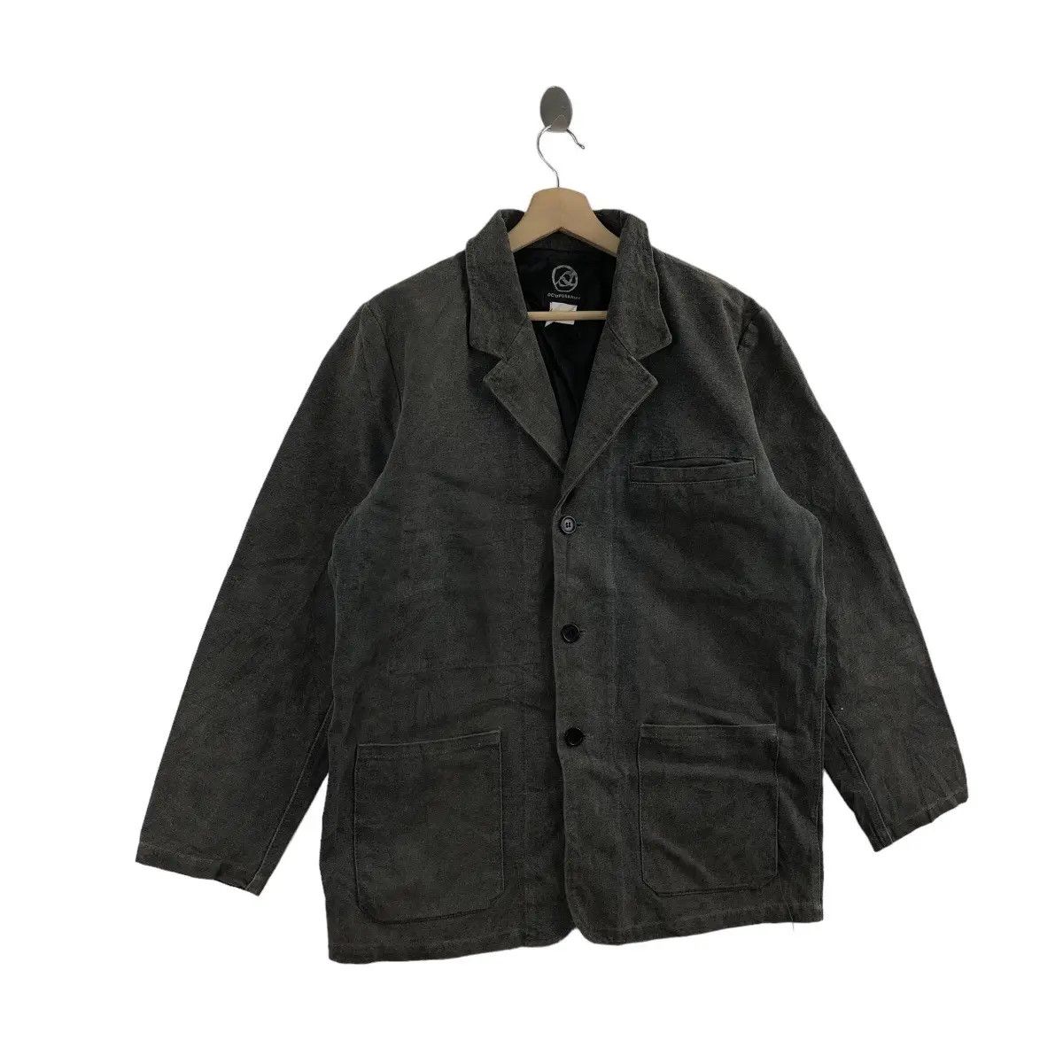 Vintage Vtg OCTOPUS ARMY SHIBUYA Japan Gray Chore Jacket Heavy Coat Size US L / EU 52-54 / 3 - 3 Thumbnail