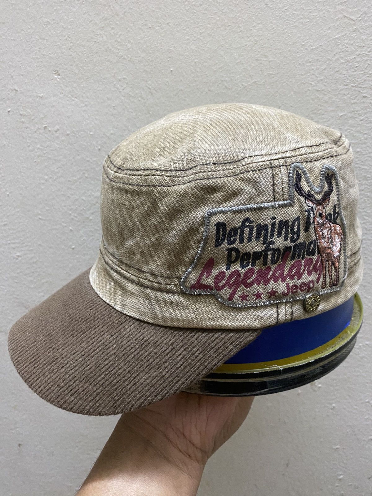 If Six Was Nine × Japanese Brand × Le Grande Bleu (L.G.B.) 2000s Japanese Brand Cadet Hat Distressed Size ONE SIZE - 2 Thumbnail