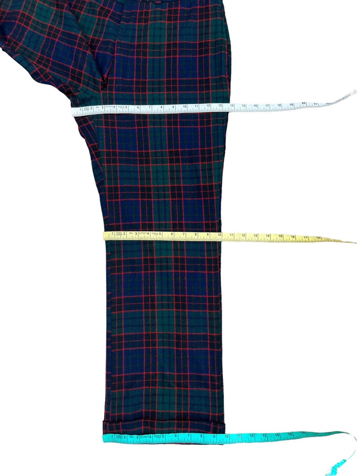 Japanese Brand Vintage 80s VOX Japan Tartan Wool Trouser Checks Pant Size US 31 - 4 Thumbnail