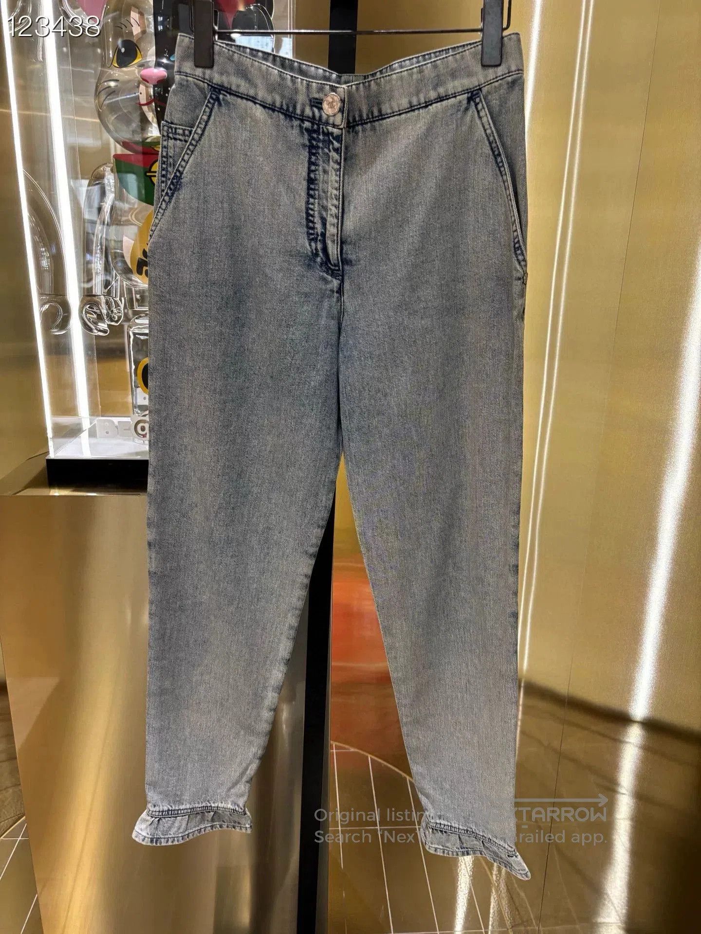 Chanel Chanel Ruffled Logo Summer Jeans. Size 37" - 1 Thumbnail