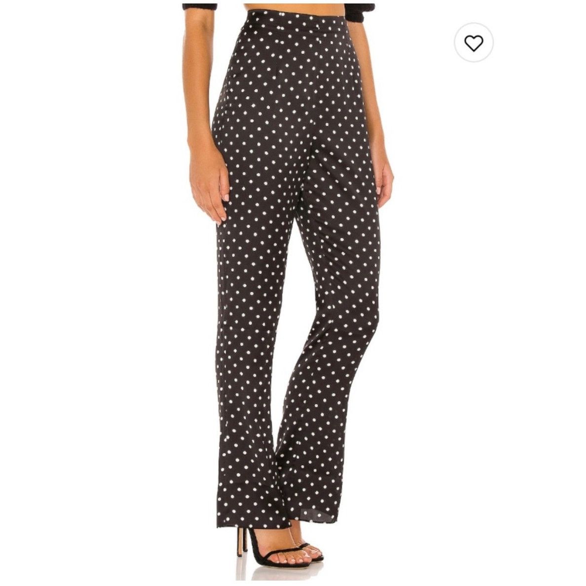 REVOLVE L’Academie X Revolve Womens Polka Dot Aiko Flare Satin Pant Size 26" / US 2 / IT 38 - 3 Thumbnail
