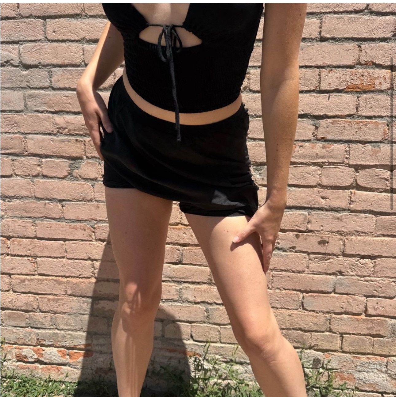 Rick Owens Rick Owens Lilies Black Silk Ruched Skort Mini Skirt Sz S Size 27" / US 4 / IT 40 - 6 Thumbnail
