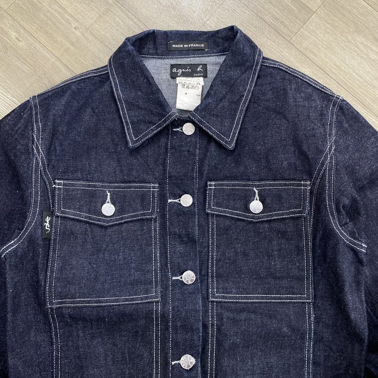 agnes b. 🇫🇷Vintage Agnes B. Paris Indigo Raw Denim Jacket Designer Size US M / EU 48-50 / 2 - 2 Thumbnail