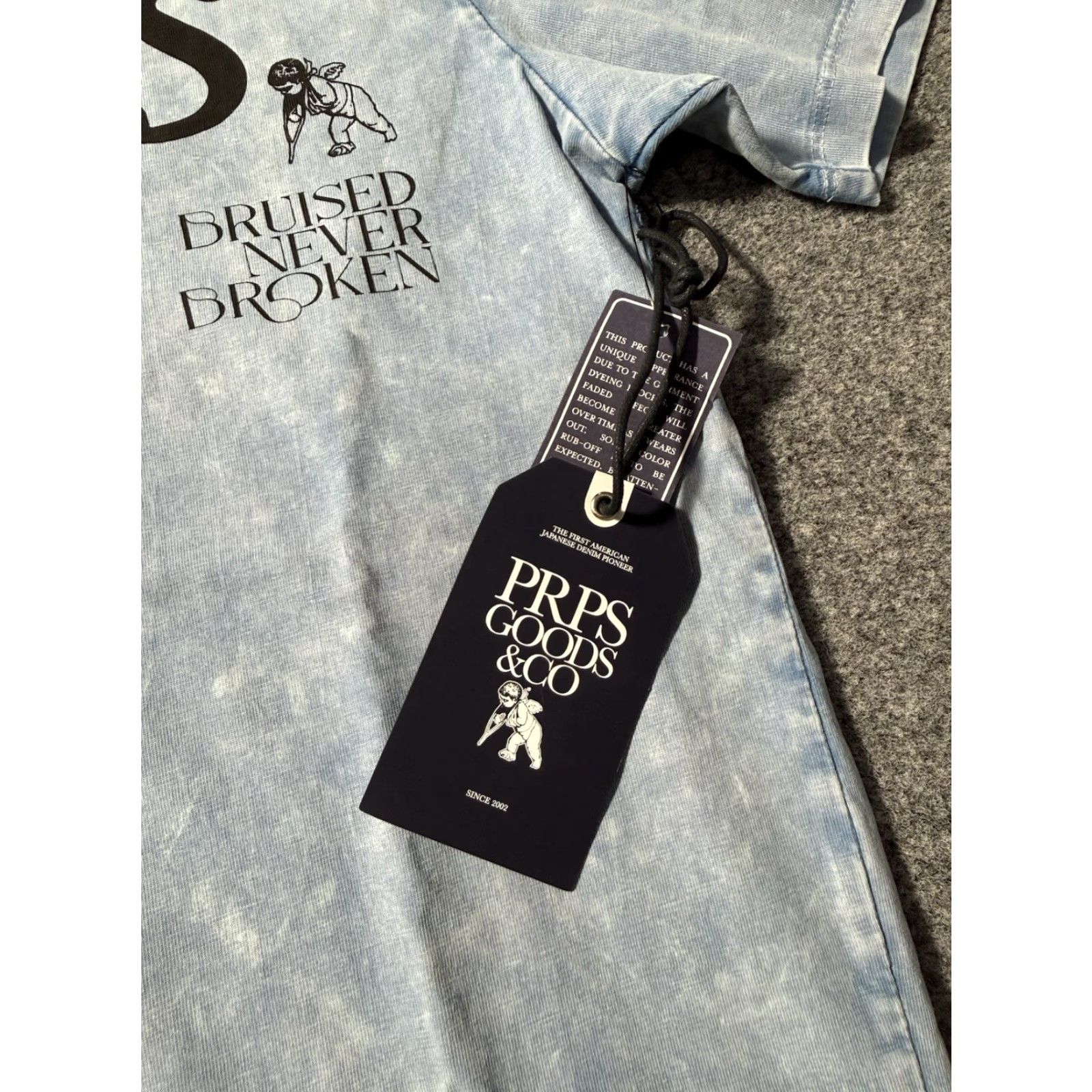 Prps PRPS Goods & Co. Men’s Short Sleeve Purpose Print T-Shirt M Blue Wash Size US M / EU 48-50 / 2 - 4 Thumbnail