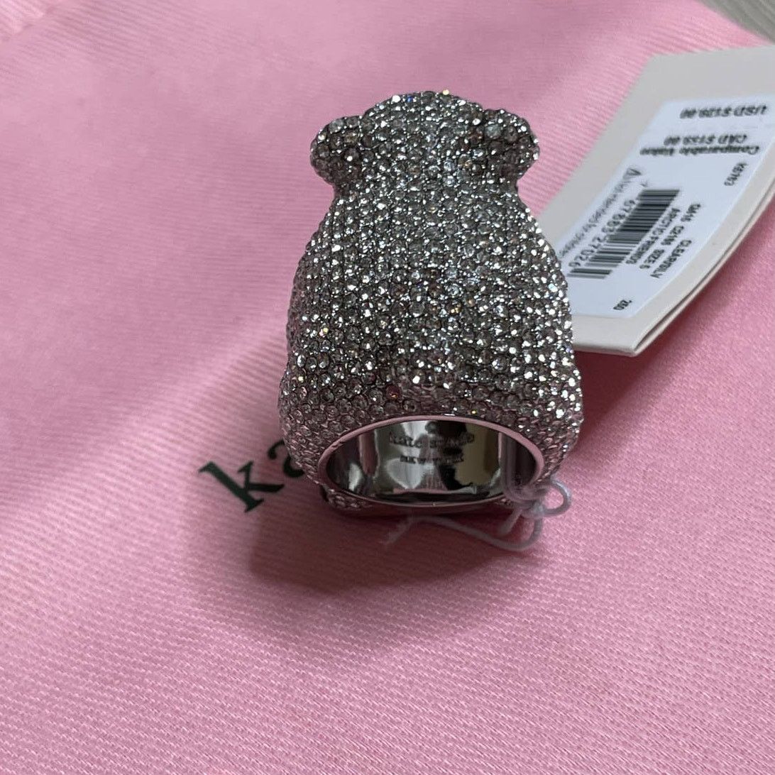 Kate Spade Kate Spade arctic friends polar bear pave ring size 6 Size ONE SIZE - 3 Thumbnail