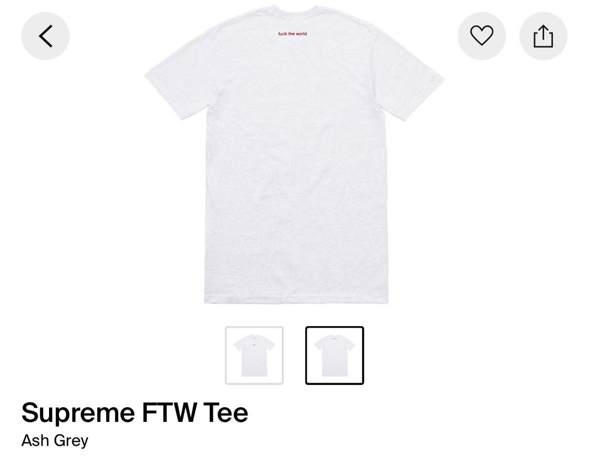 Supreme Supreme ss18 ftw tee fuck the world T-shirt new Size US XL / EU 56 / 4 - 2 Thumbnail