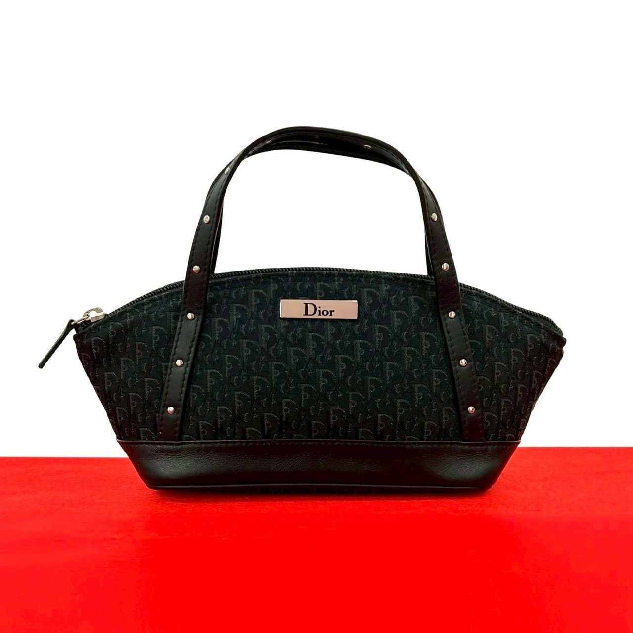 Dior Dior Christian Dior Trotter Canvas Leather Handbag Leather Handbag DUTY FREE for USA Size ONE SIZE - 1 Thumbnail