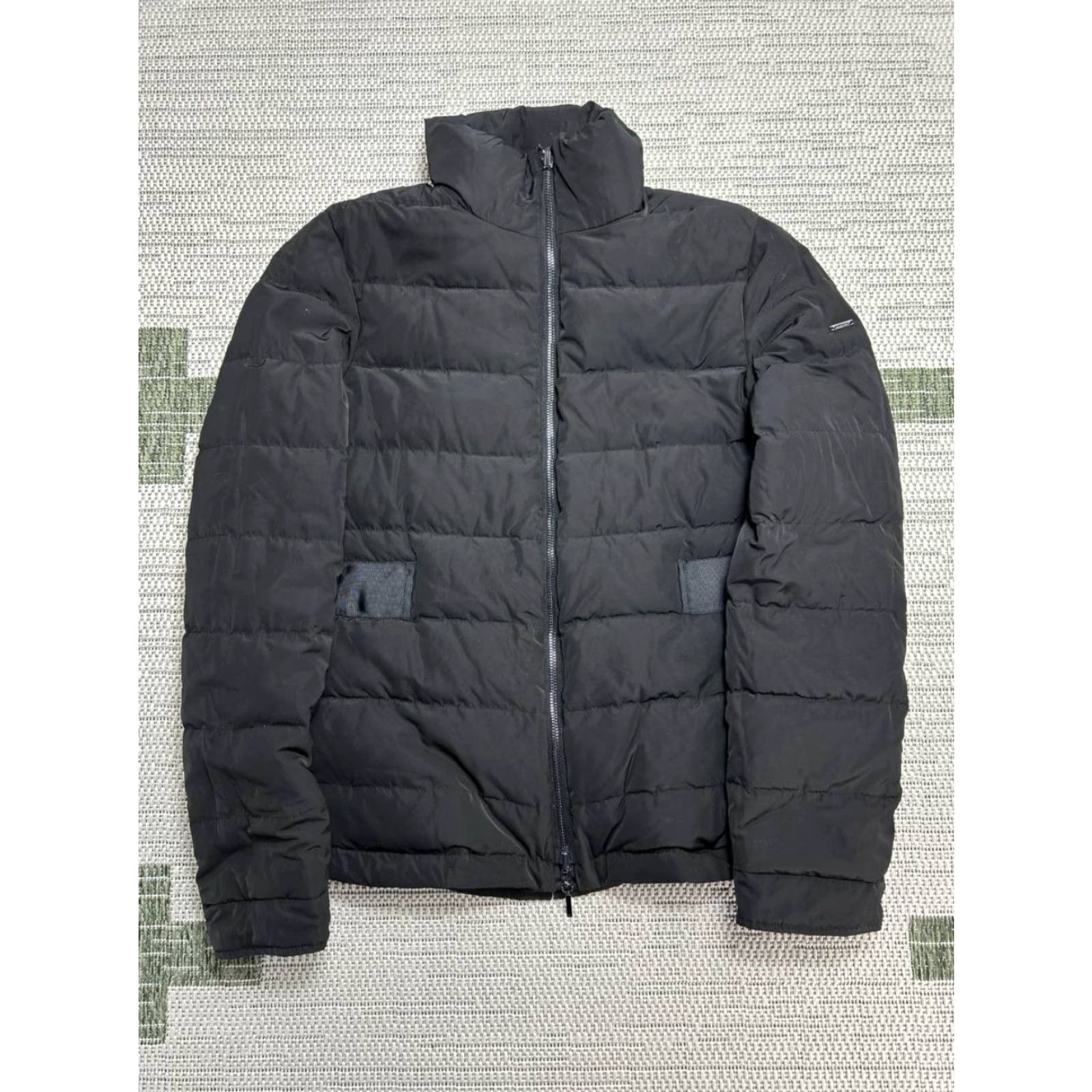 Vintage Armani Jeans Real Down Reversible Jacket Womens 10 Black Front Pockets Wind Protection Size L / US 10 / IT 46 - 5 Thumbnail