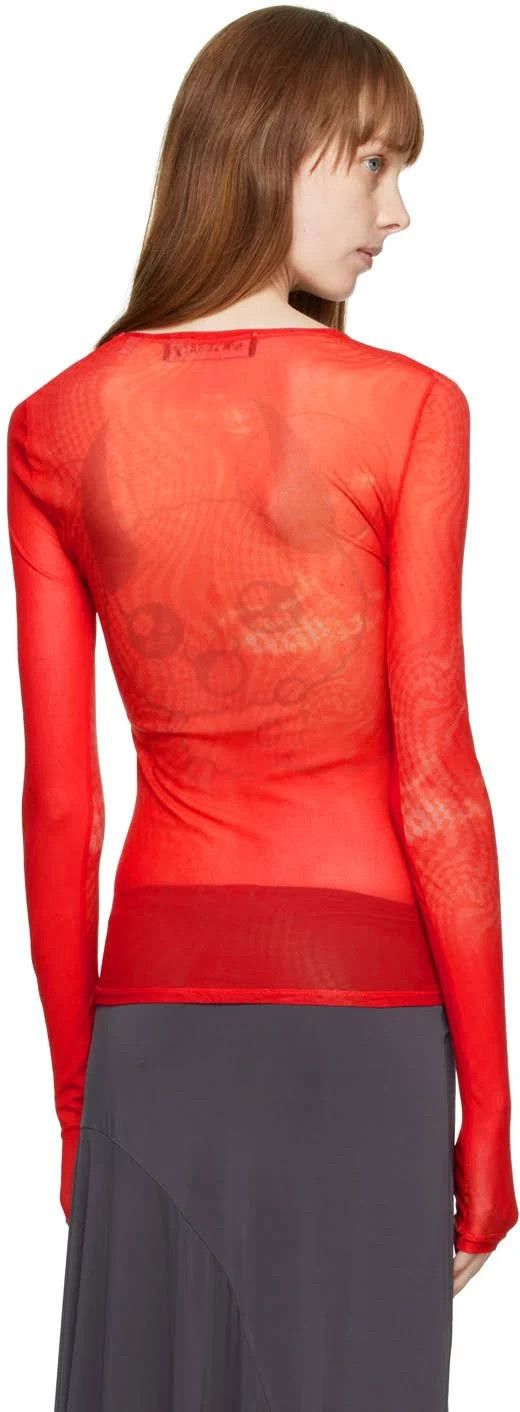 Our Legacy o1mle0524 Long Sleeve T-Shirt in Red Size XS / US 0-2 / IT 36-38 - 6 Thumbnail