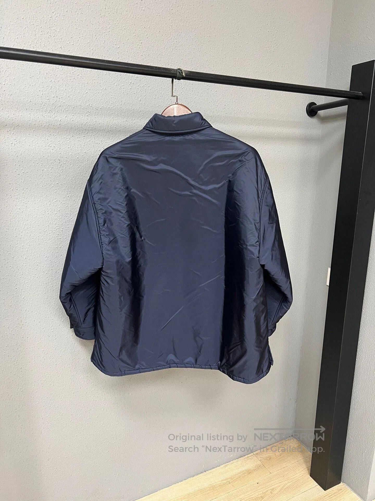 Prada prada navy cotton jacket with triangle logo. Size US M / EU 48-50 / 2 - 2 Thumbnail