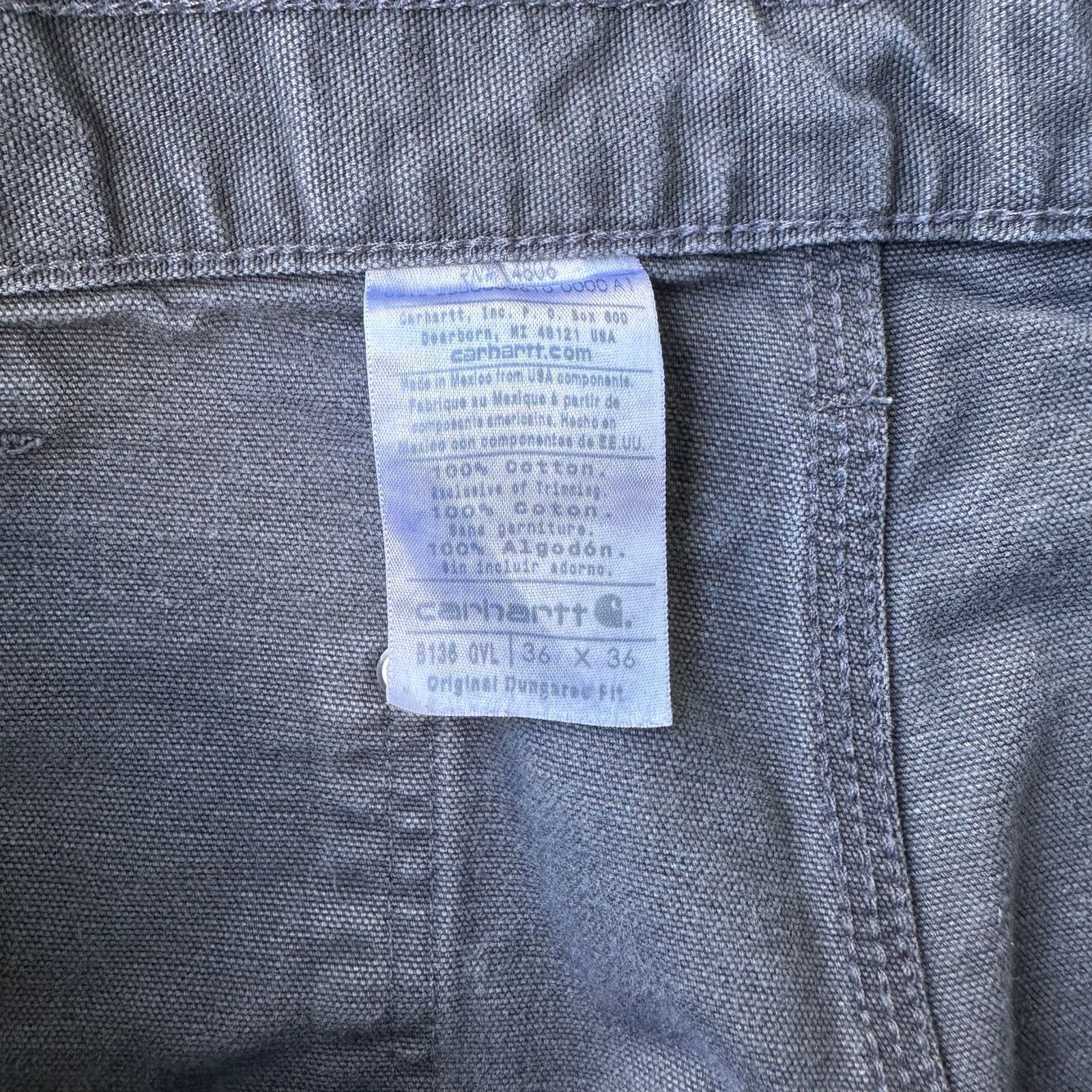 Carhartt Vintage Y2K gray Carhartt double knee work carpenter pants Size US 35 - 3 Thumbnail