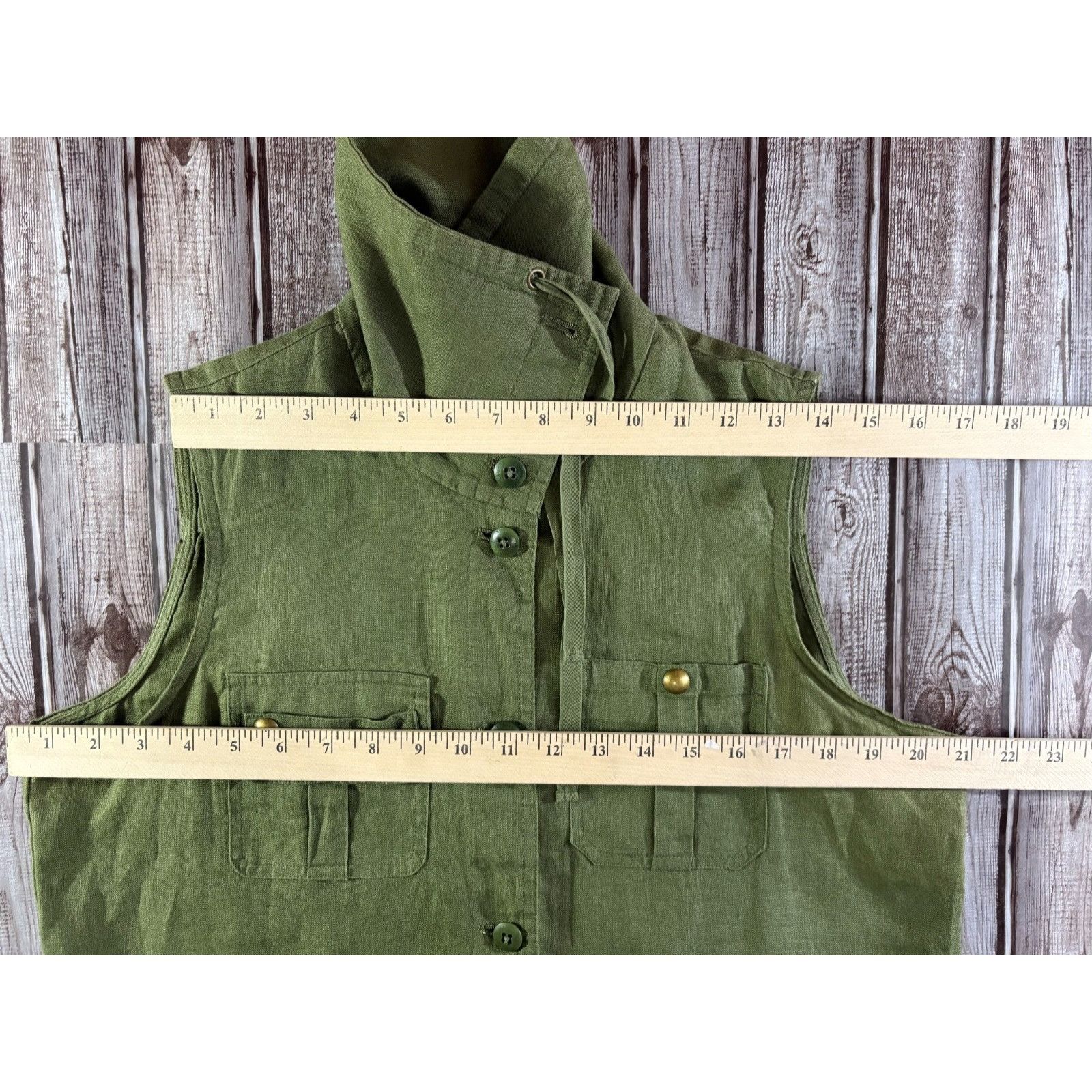 Lauren Ralph Lauren Lauren Ralph Lauren Cargo Utility Sleeveless Linen Blouse sz Size M / US 6-8 / IT 42-44 - 6 Thumbnail