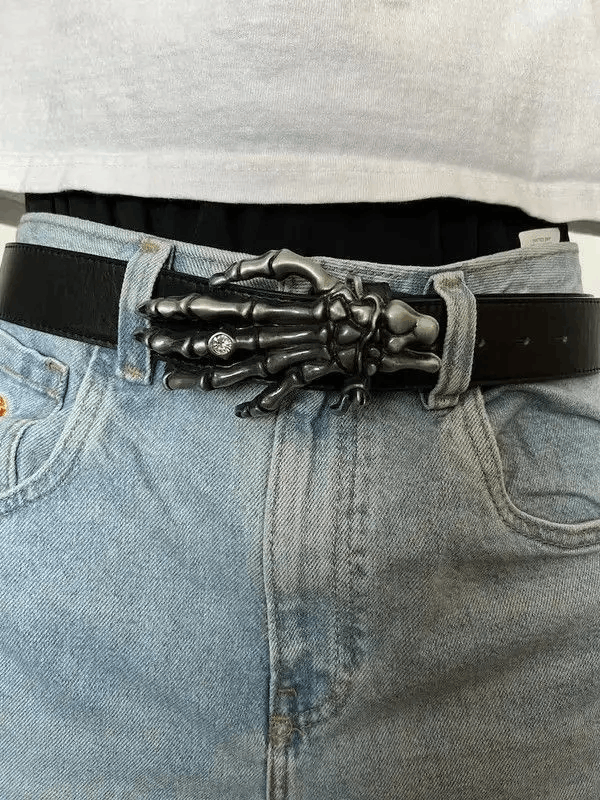 Japanese Brand Rhinestone Skeleton Hand Belt Size ONE SIZE - 3 Thumbnail
