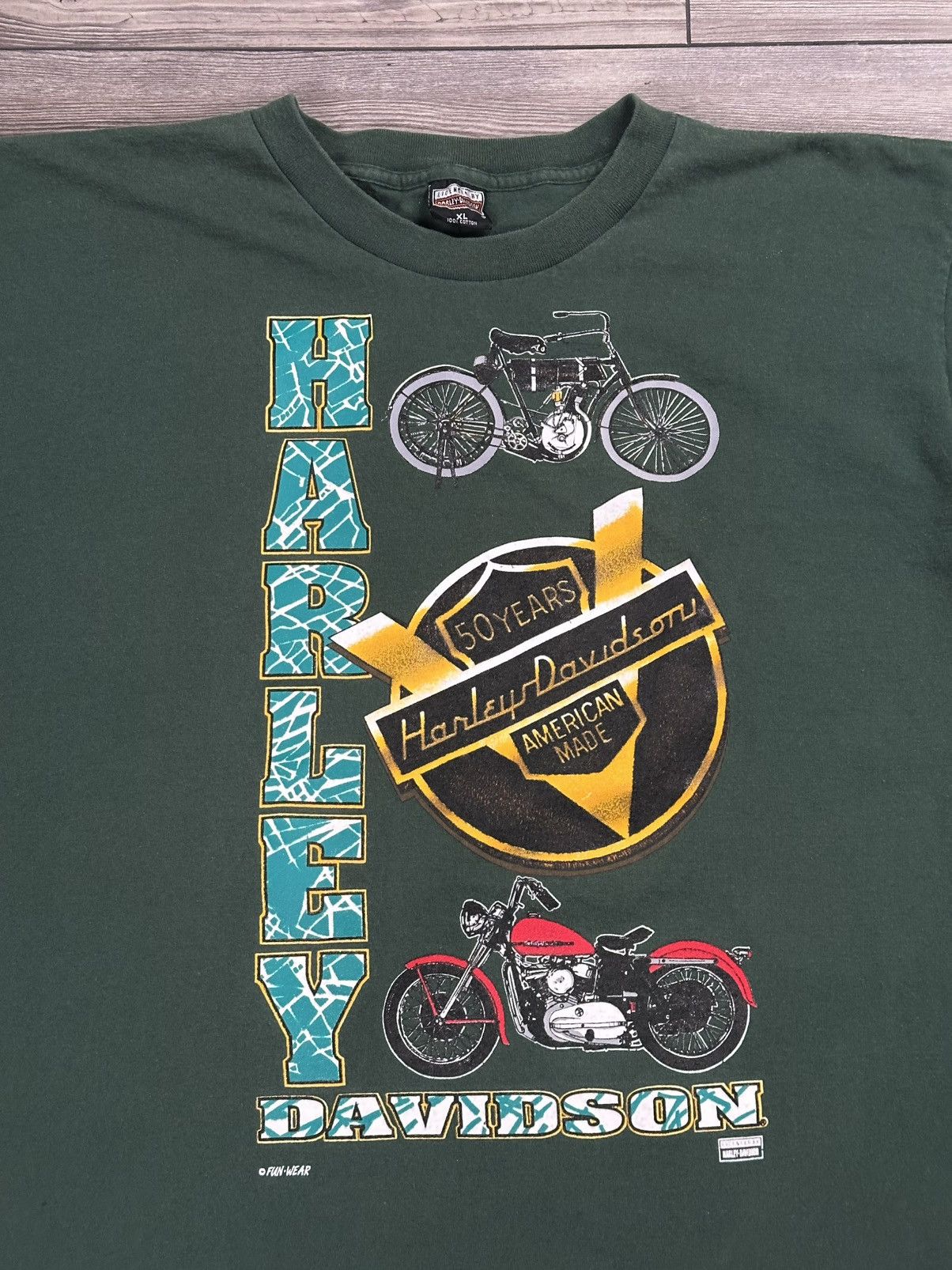 Harley Davidson Vintage 90’s Harley Davidson Biker T Shirt Size US XL / EU 56 / 4 - 3 Thumbnail