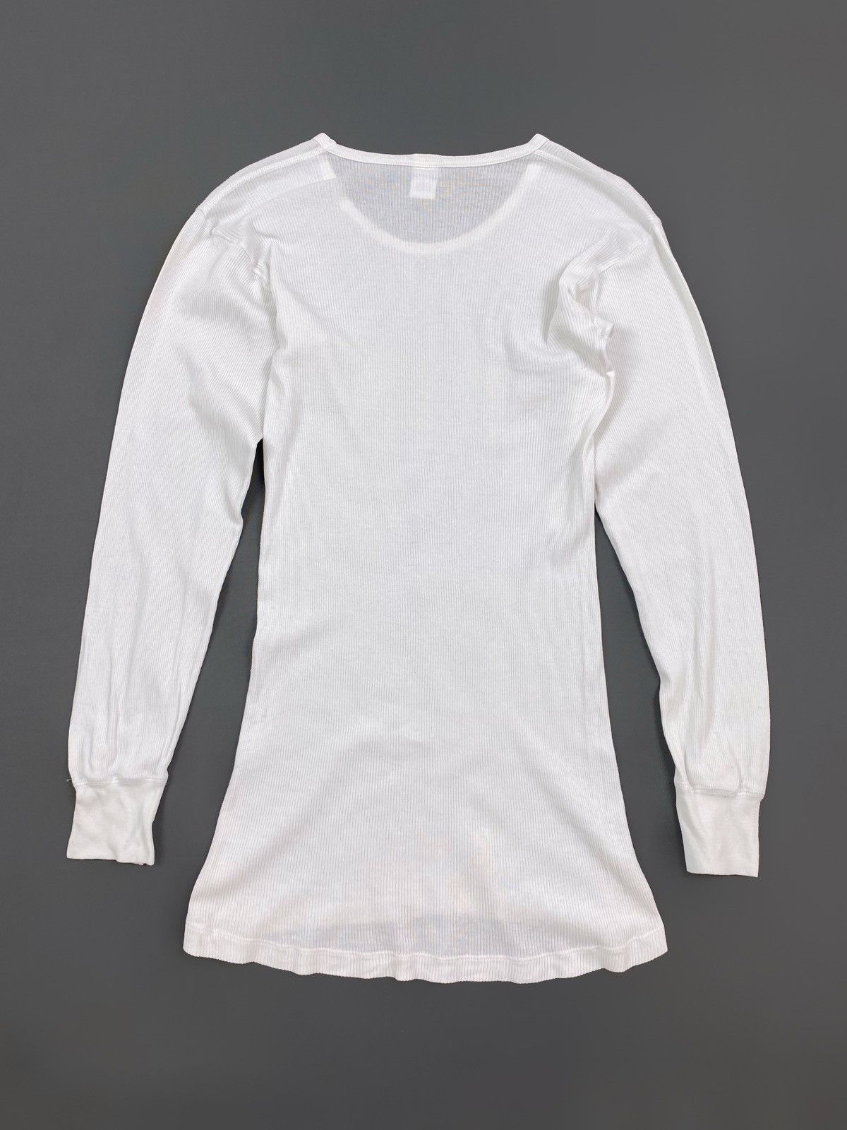 Vintage 1980’s Vintage Blank Ribbed Long Sleeve Thermal Shirt Size US L / EU 52-54 / 3 - 6 Thumbnail