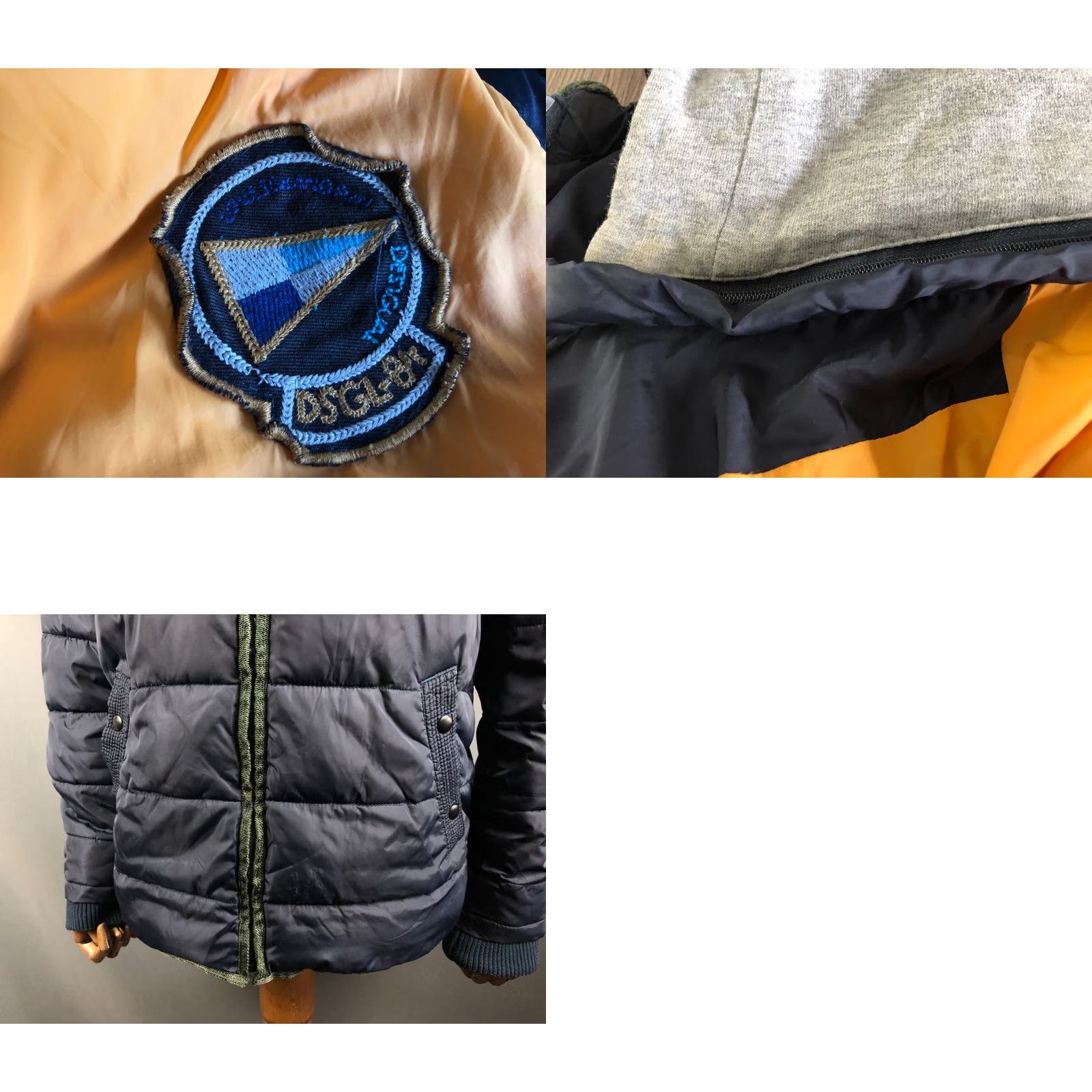 Desigual Desigual Jacket Mens M Blue Full Zip Padded Polyamide Dark Men Size Double Hooded Size US M / EU 48-50 / 2 - 9 Thumbnail