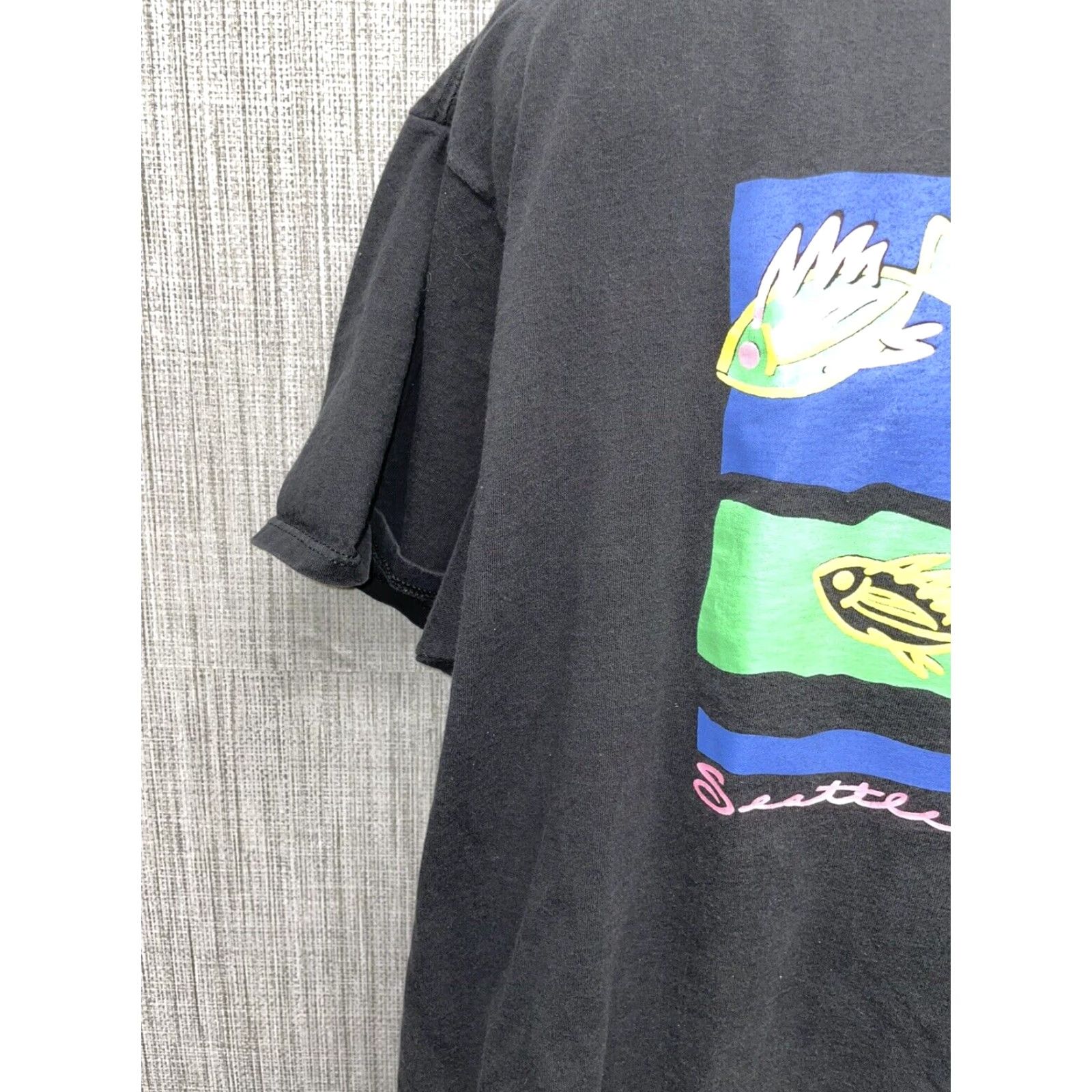 Jerzees VINTAGE Seattle Washington Jerzees T-Shirt Men 2XL Black Cotton Graphic USA Size US XXL / EU 58 / 5 - 6 Thumbnail
