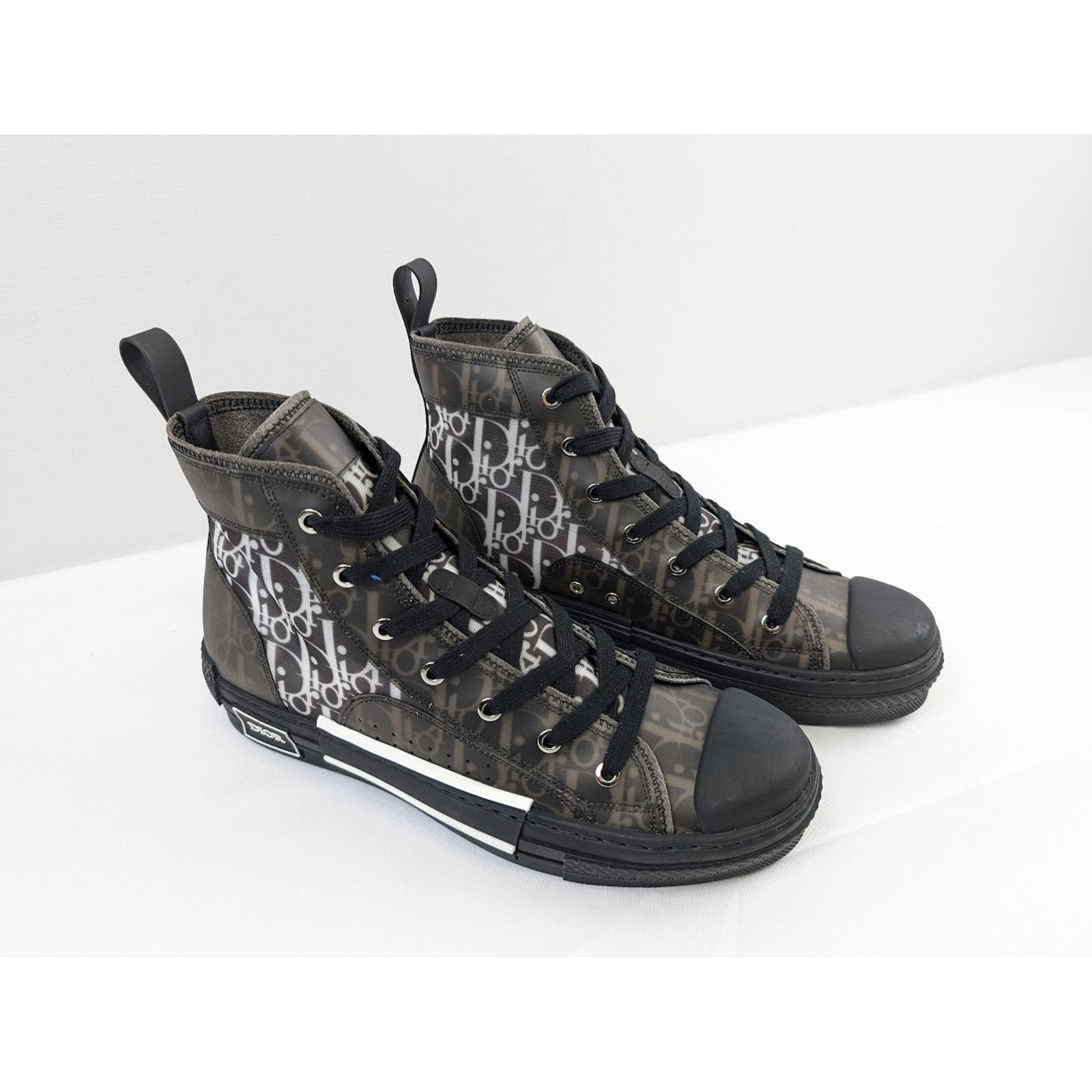 Dior o1rshd1 B23 Oblique High-Top Sneakers in Black / White Size US 8 / EU 41 - 14 Thumbnail