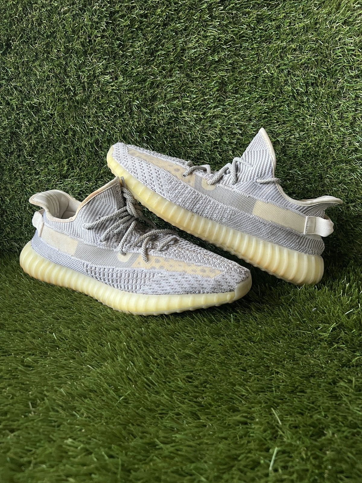 image of Adidas Yeezy 350 V2 Static Non Reflective Shoes in White, Men's (Size 14)
