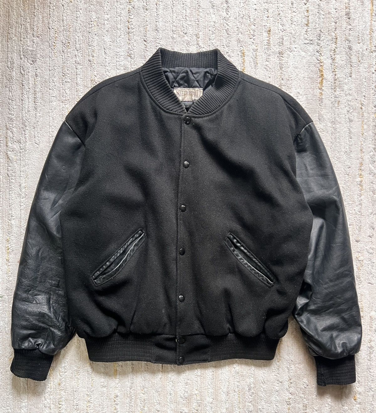 Vintage Vtg Made in USA Steer Brand Hand Painted Varsity Jacket Size US M / EU 48-50 / 2 - 2 Thumbnail