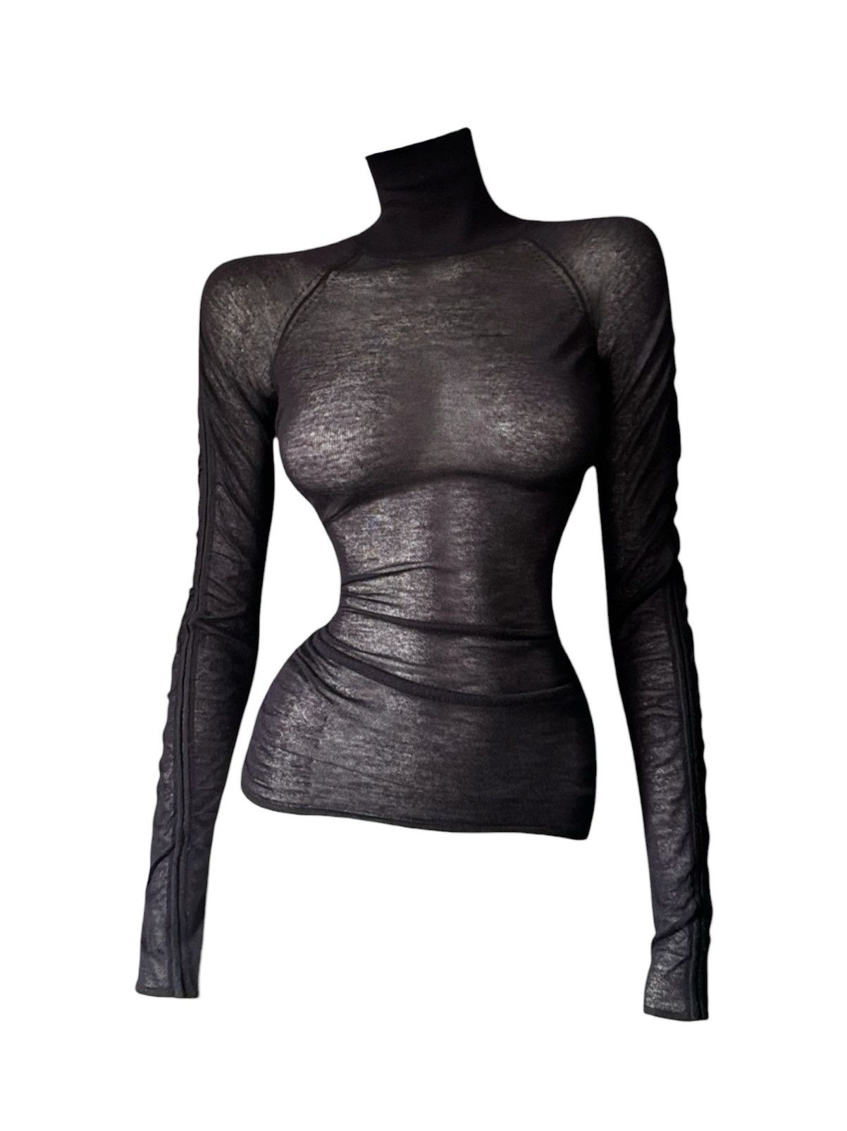 Gucci Runway Gucci by Tom Ford Draped Sheer Cashmere Silk Blouse Size M / US 6-8 / IT 42-44 - 1 Thumbnail