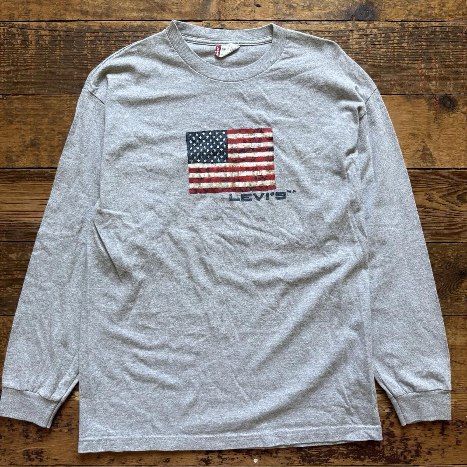 Levi's Vintage Y2K Levi’s Long Sleeve USA Central Flag Big Logo L Size US L / EU 52-54 / 3 - 1 Thumbnail