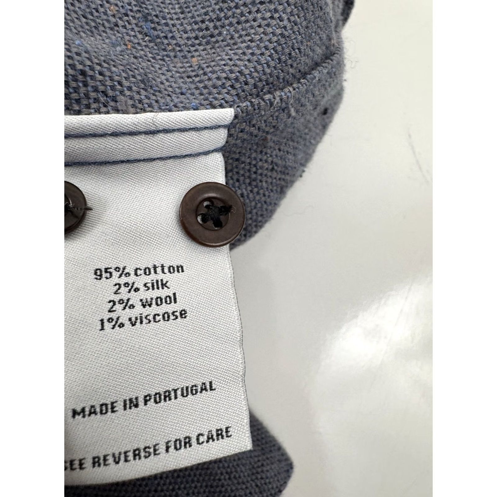 Portuguese Flannel PORTUGUESE FLANNEL L Shirt Speckled SILK WOOL Blue Master Craftsman Button-Up Mens Size US L / EU 52-54 / 3 - 6 Thumbnail