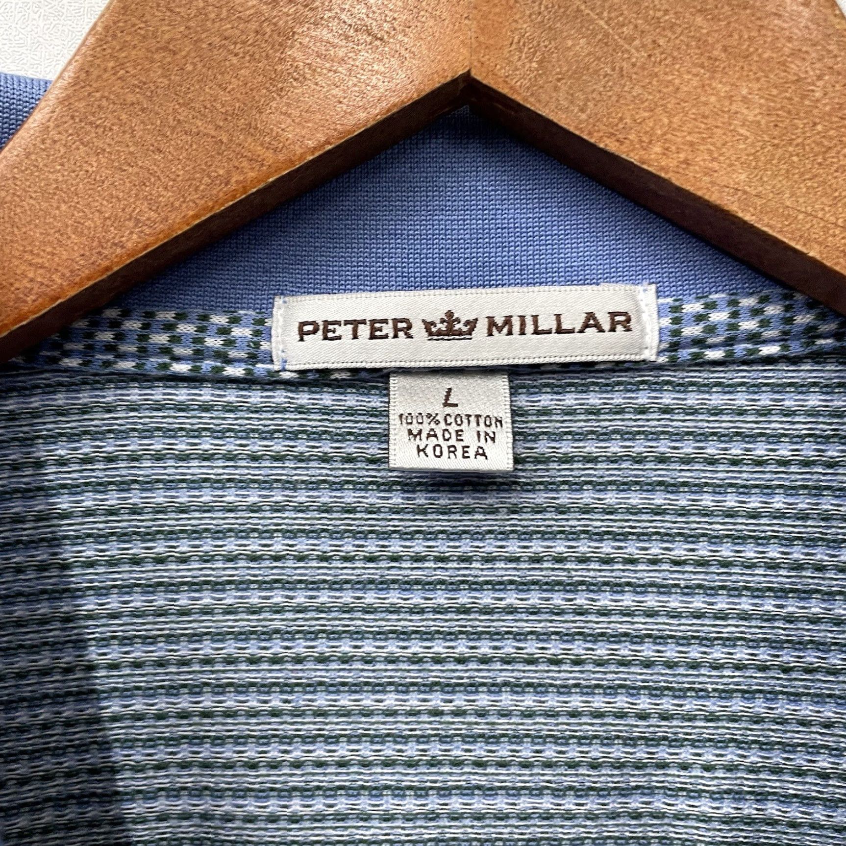 Peter Millar Peter Millar Polo Mens L Blue 100% Cotton Ravenna Golf Shirt Size US L / EU 52-54 / 3 - 4 Thumbnail