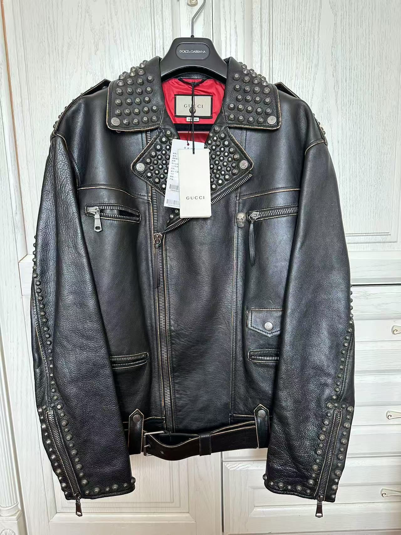 Gucci Gucci King Charles Spaniel leather biker jacket Coat Size US S / EU 44-46 / 1 - 2 Thumbnail